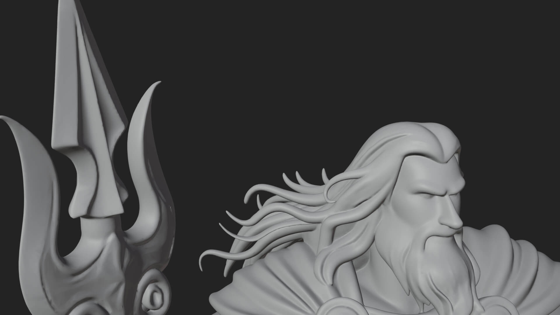 Odin with Spear Statue Design 13 3D Print Model 3D Model