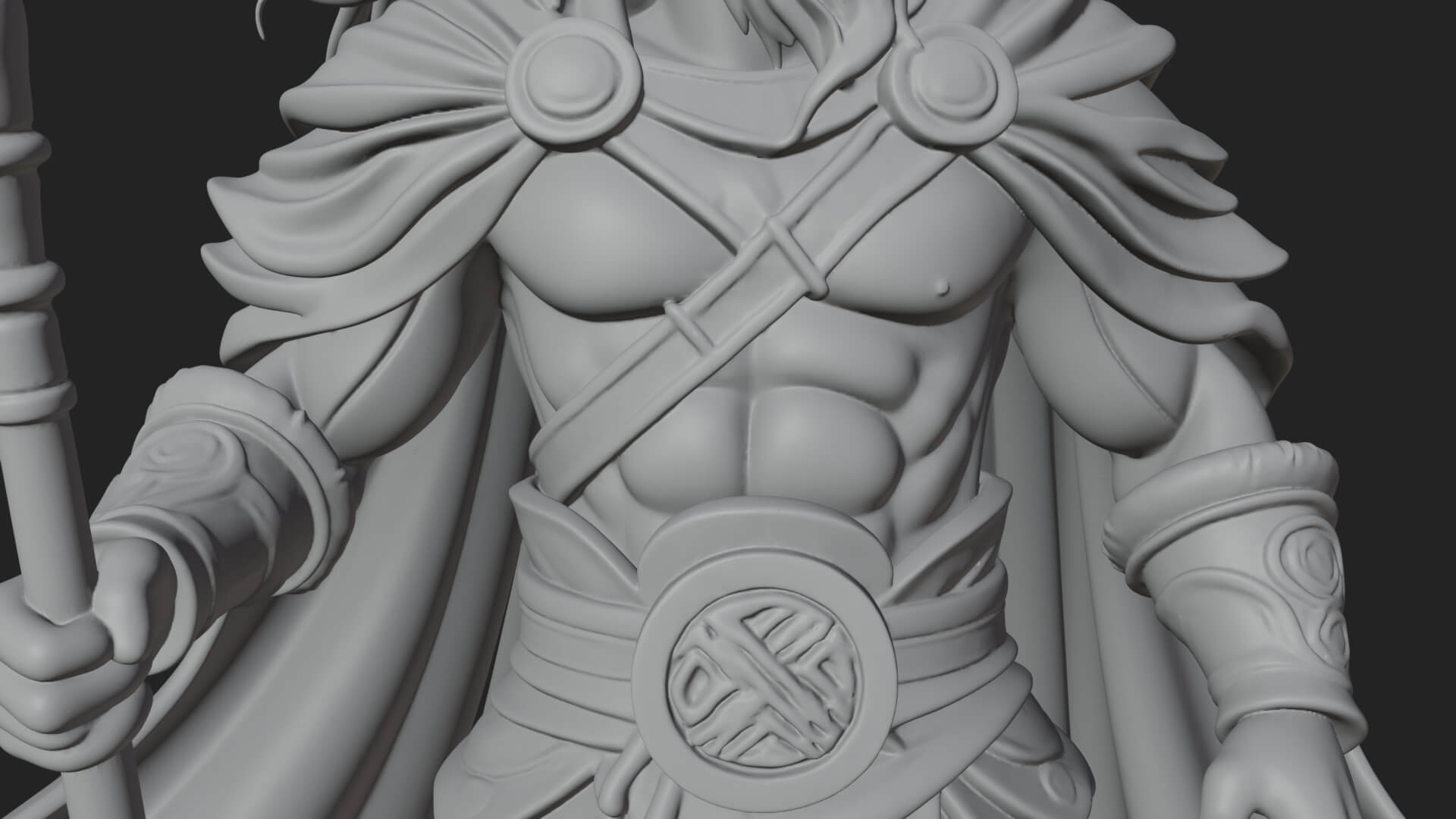 Odin with Spear Statue Design 13 3D Print Model 3D Model