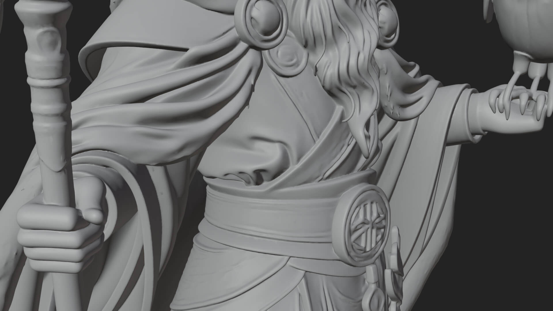 Odin with Spear Statue Design 14 3D Print Model 3D Model