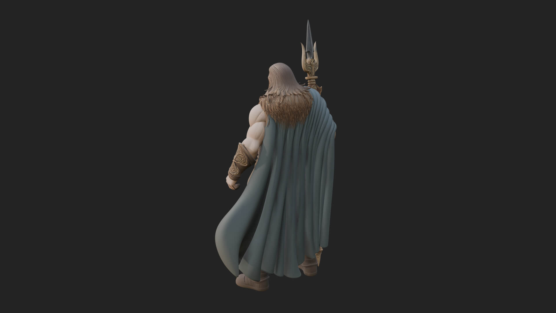 Odin with Spear Statue Design 15 3D Print Model 3D Model