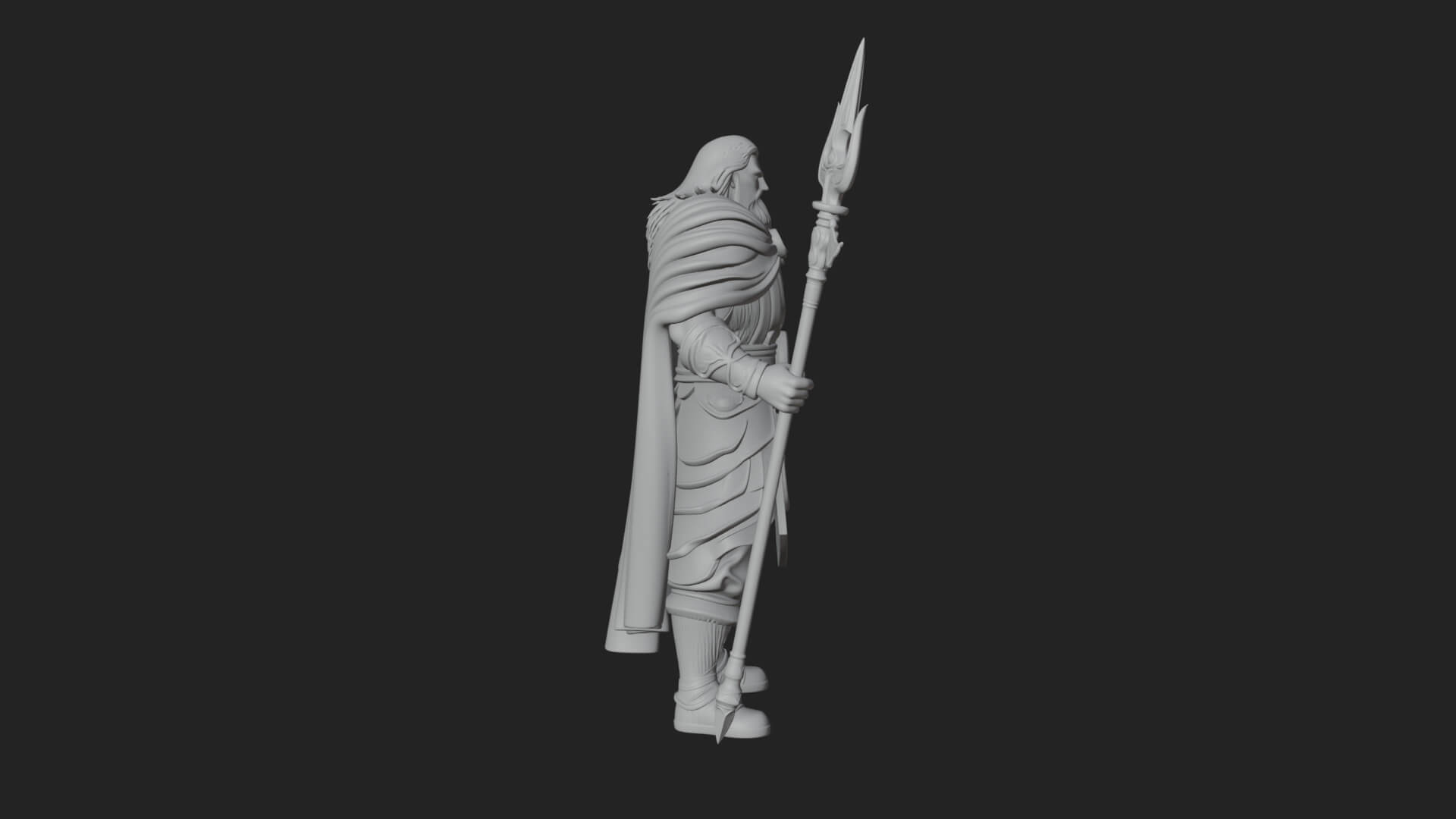 Odin with Spear Statue Design 15 3D Print Model 3D Model