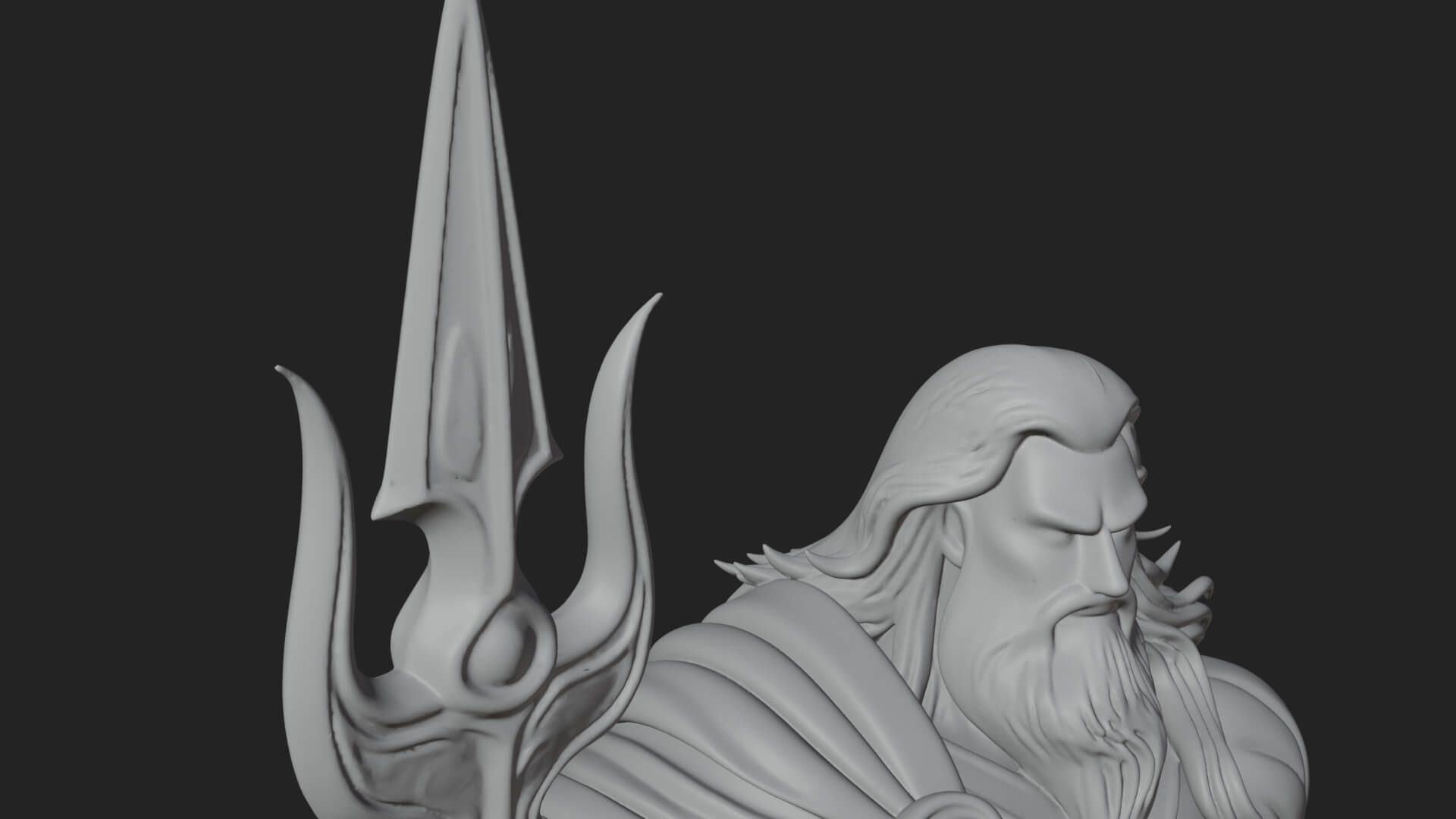 Odin with Spear Statue Design 15 3D Print Model 3D Model