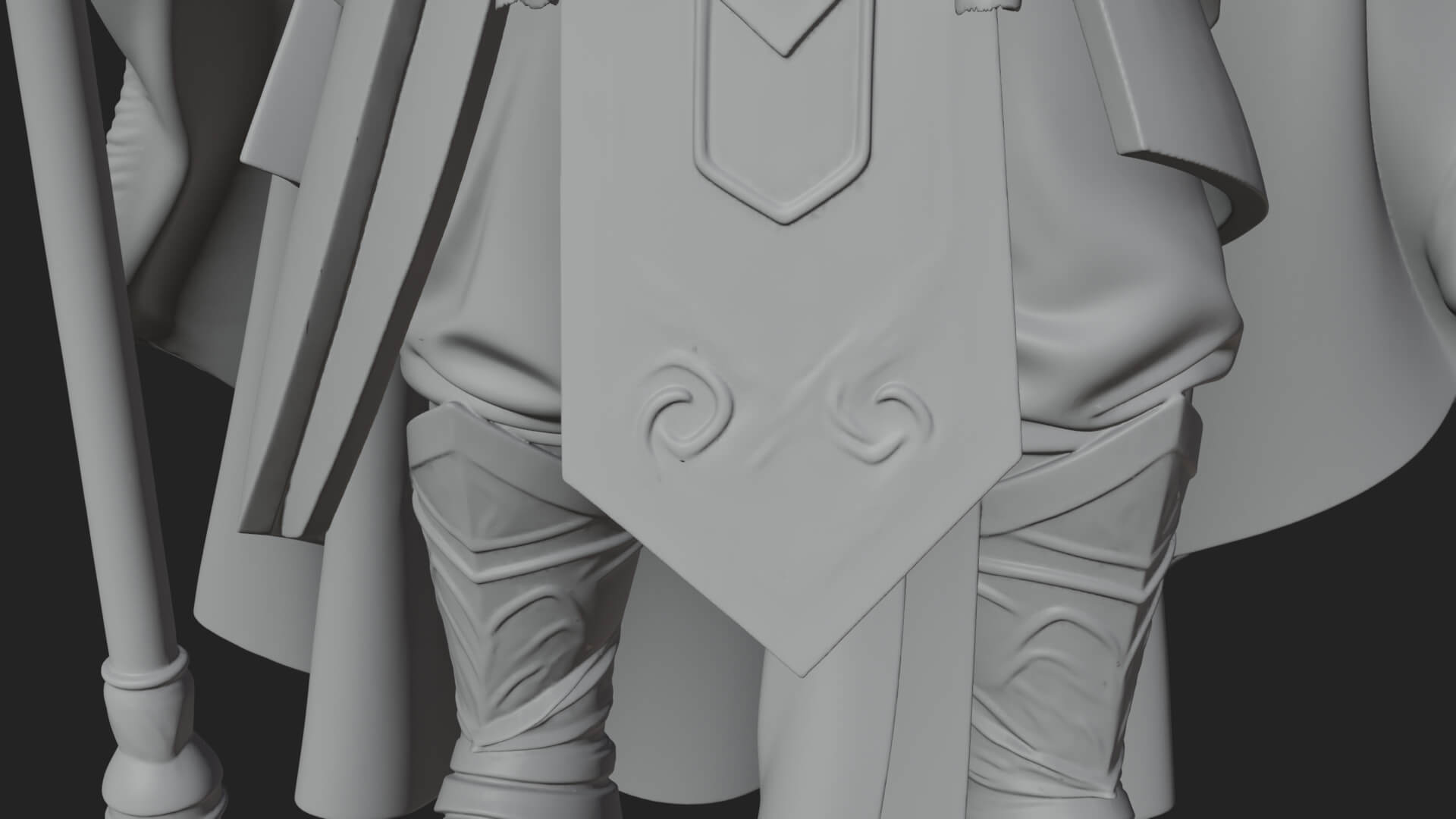 Odin with Spear Statue Design 16 3D Print Model 3D Model