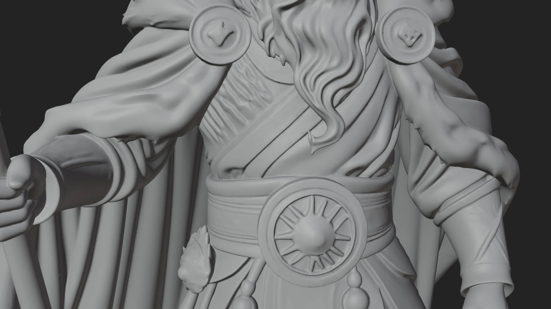 Odin with Spear Statue Design 17 3D Print Model 3D Model