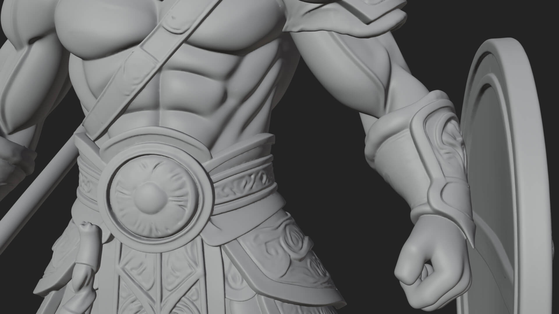 Odin with Spear Statue Design 18 3D Print Model 3D Model