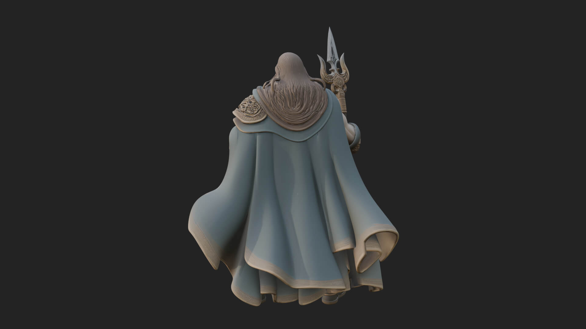 Odin with Spear Statue Design 19 3D Print Model 3D Model