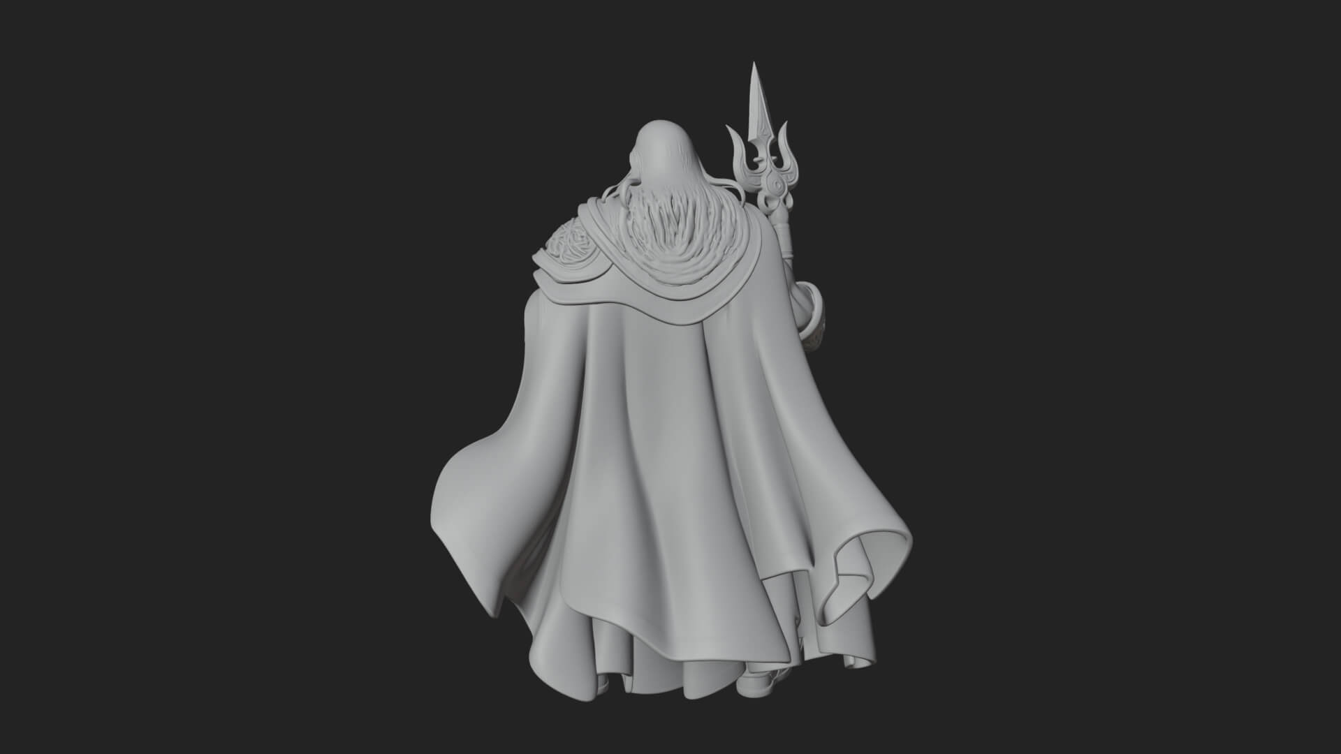 Odin with Spear Statue Design 19 3D Print Model 3D Model