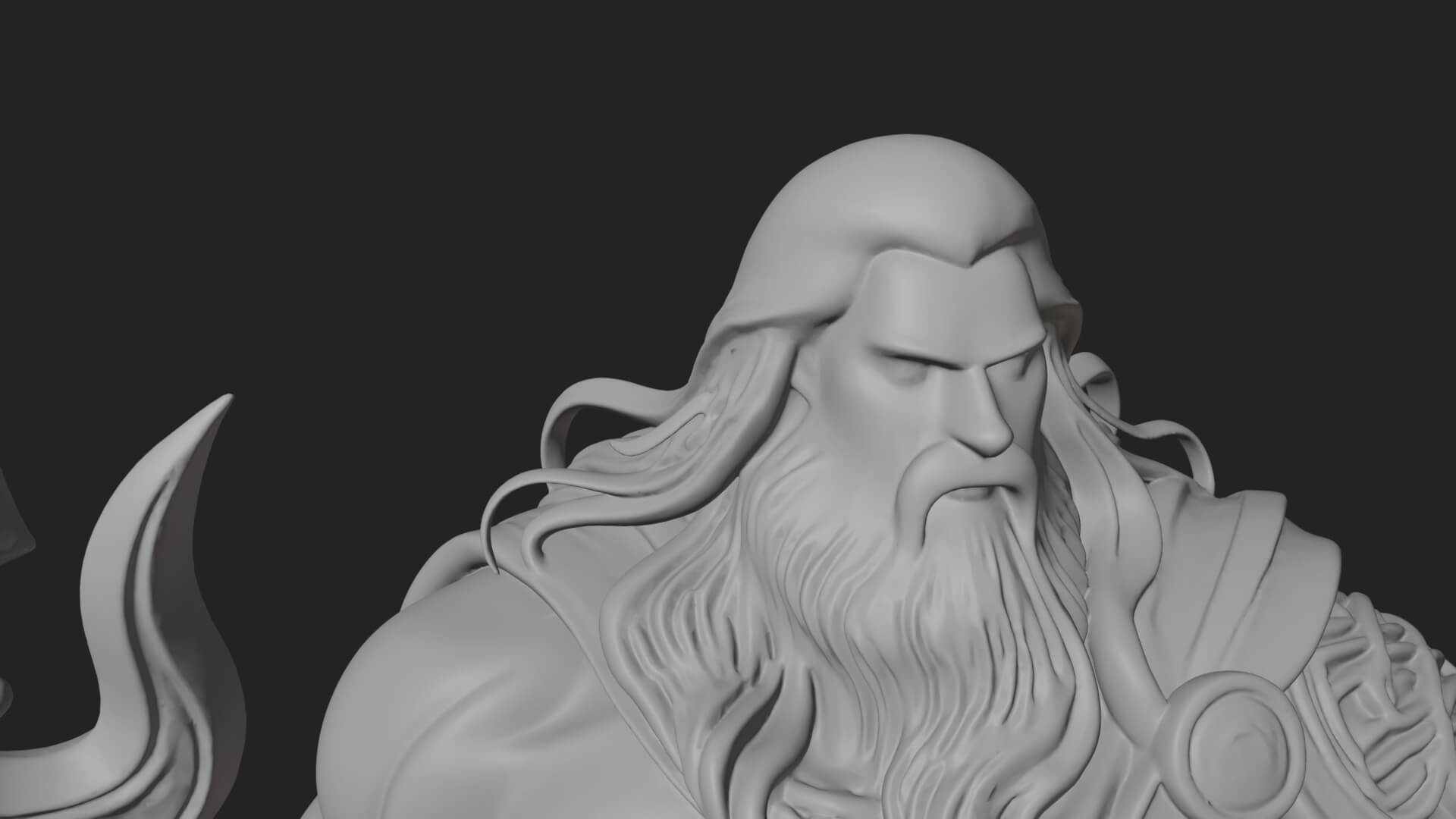 Odin with Spear Statue Design 19 3D Print Model 3D Model