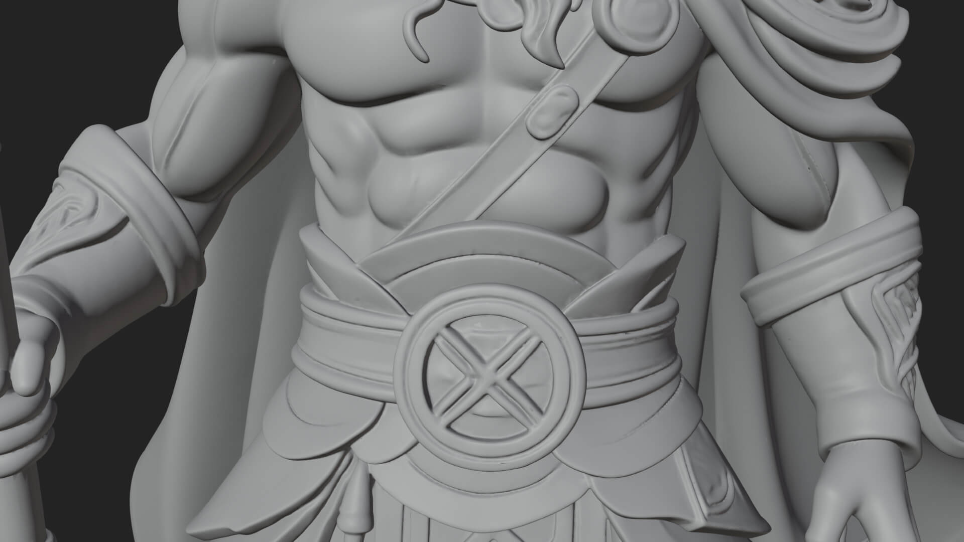 Odin with Spear Statue Design 19 3D Print Model 3D Model