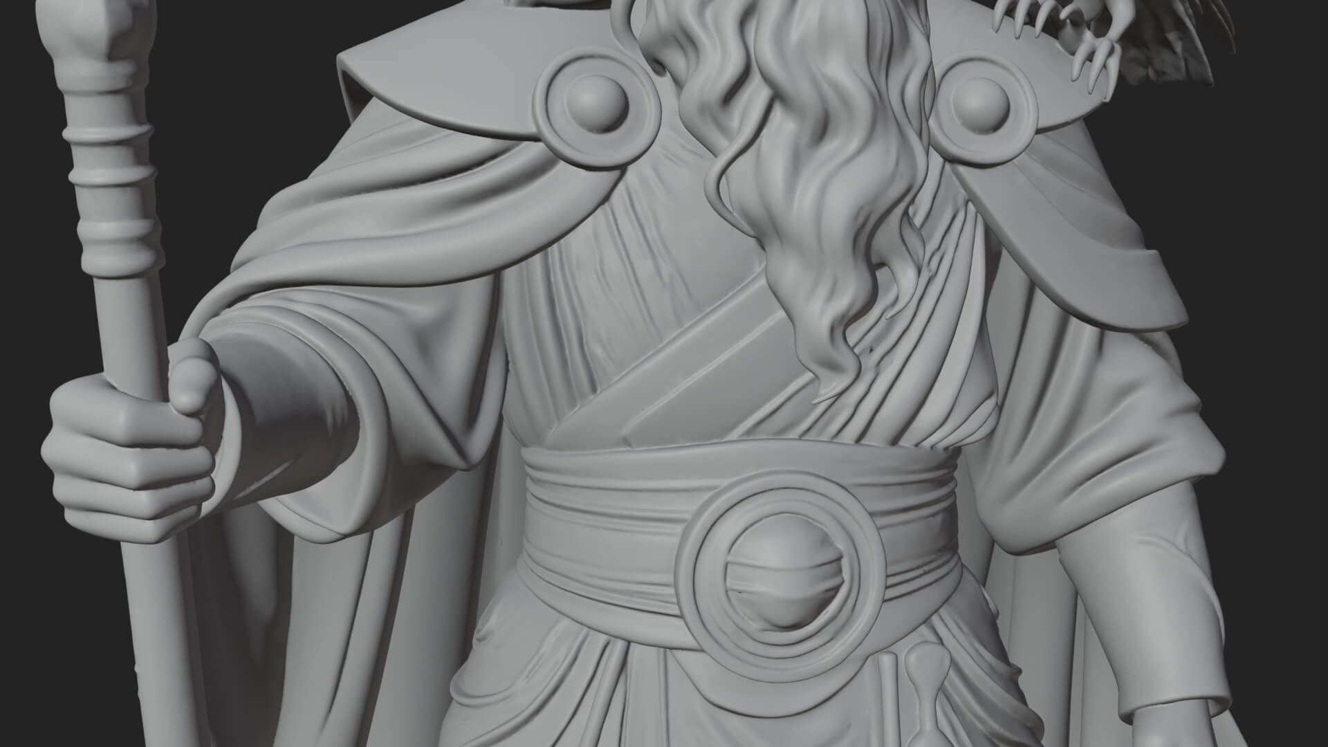 Odin with Spear Statue Design 20 3D Print Model 3D Model