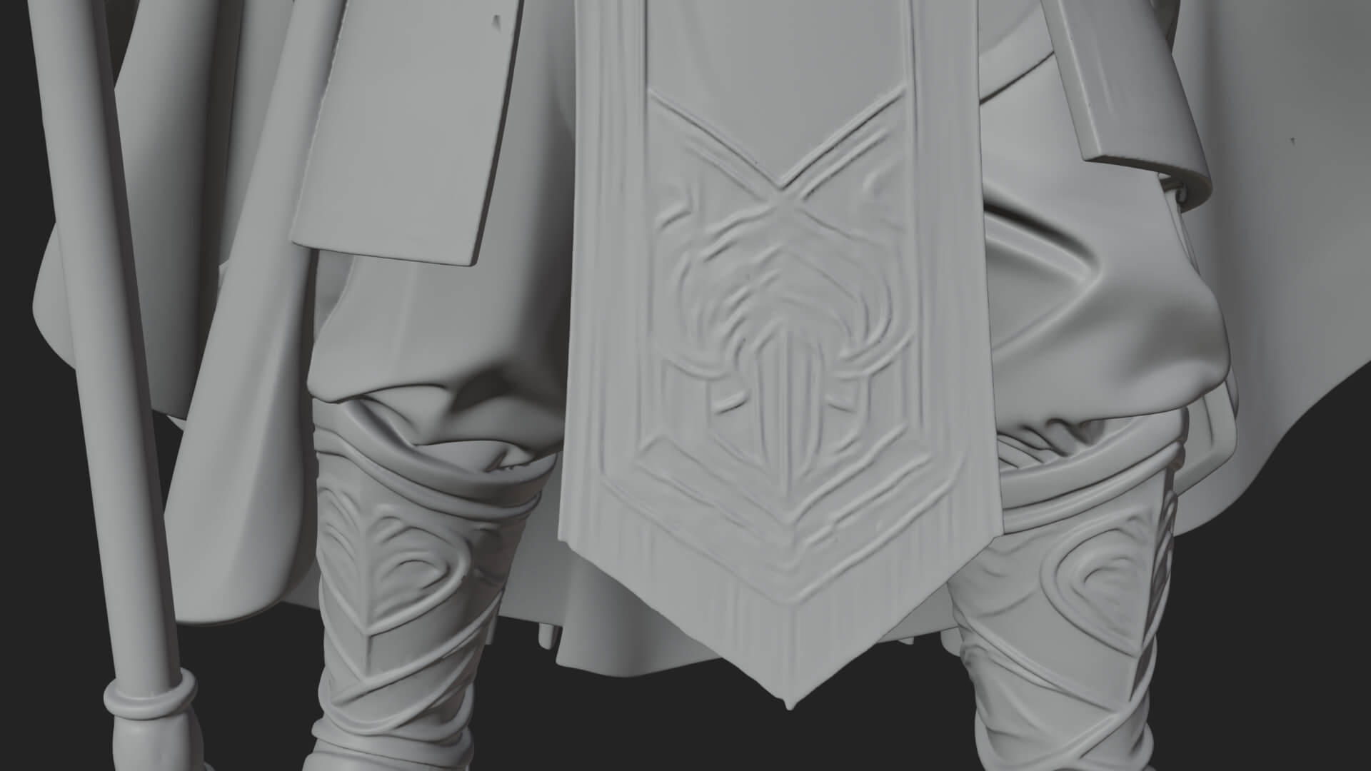 Odin with Spear Statue Design 20 3D Print Model 3D Model