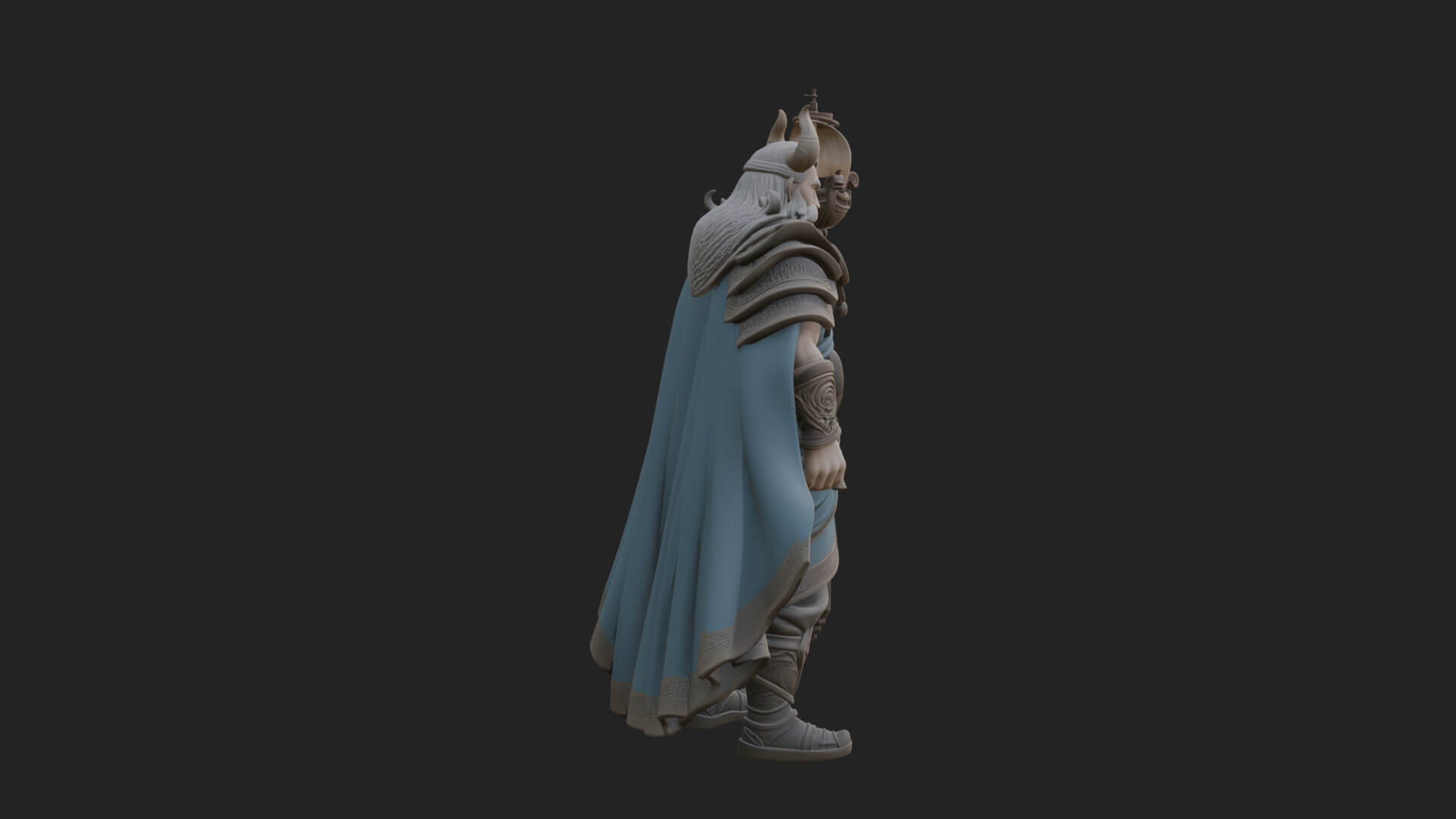 Odin with Spear Statue Design 8 3D Print Model 3D Model
