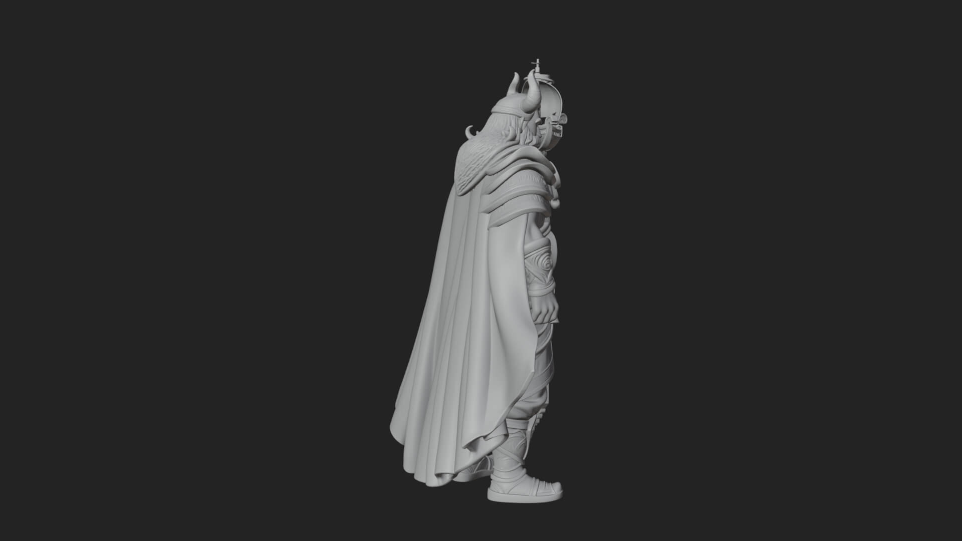 Odin with Spear Statue Design 8 3D Print Model 3D Model