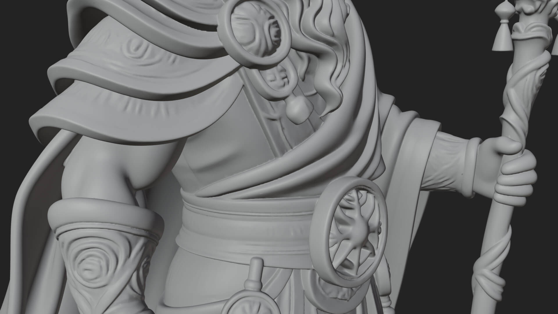 Odin with Spear Statue Design 8 3D Print Model 3D Model