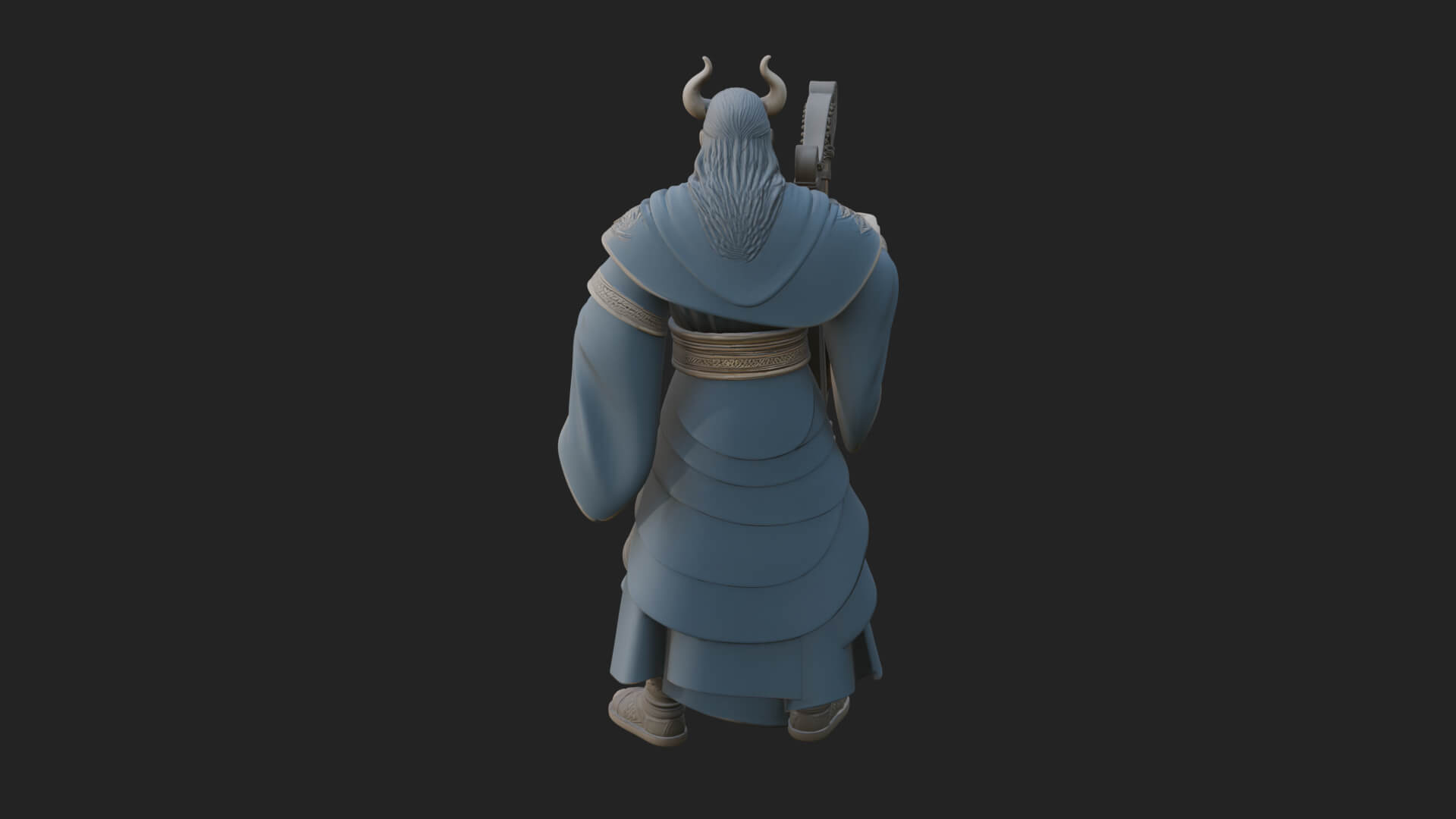 Odin with Spear Statue Design 9 3D Print Model 3D Model