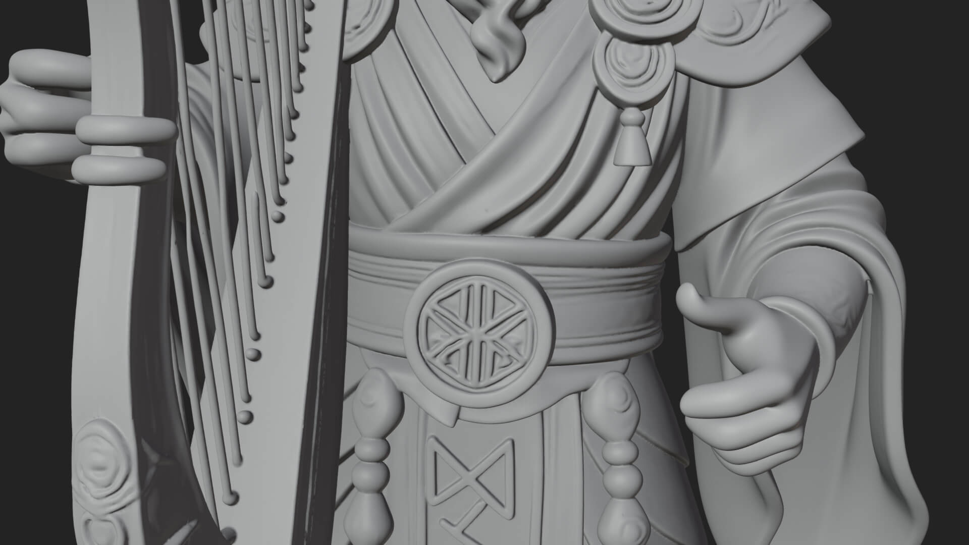 Odin with Spear Statue Design 9 3D Print Model 3D Model