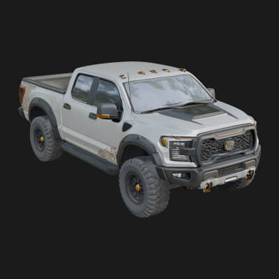Off-Road Pickup Truck Model Design 1 3D Print Model