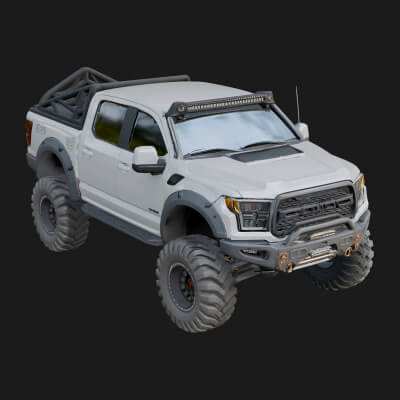 Off-Road Pickup Truck Model Design 10 3D Print Model