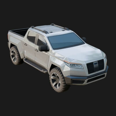 Off-Road Pickup Truck Model Design 5 3D Print Model