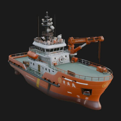 Offshore Supply Ship Model Design 3 3D Print Model