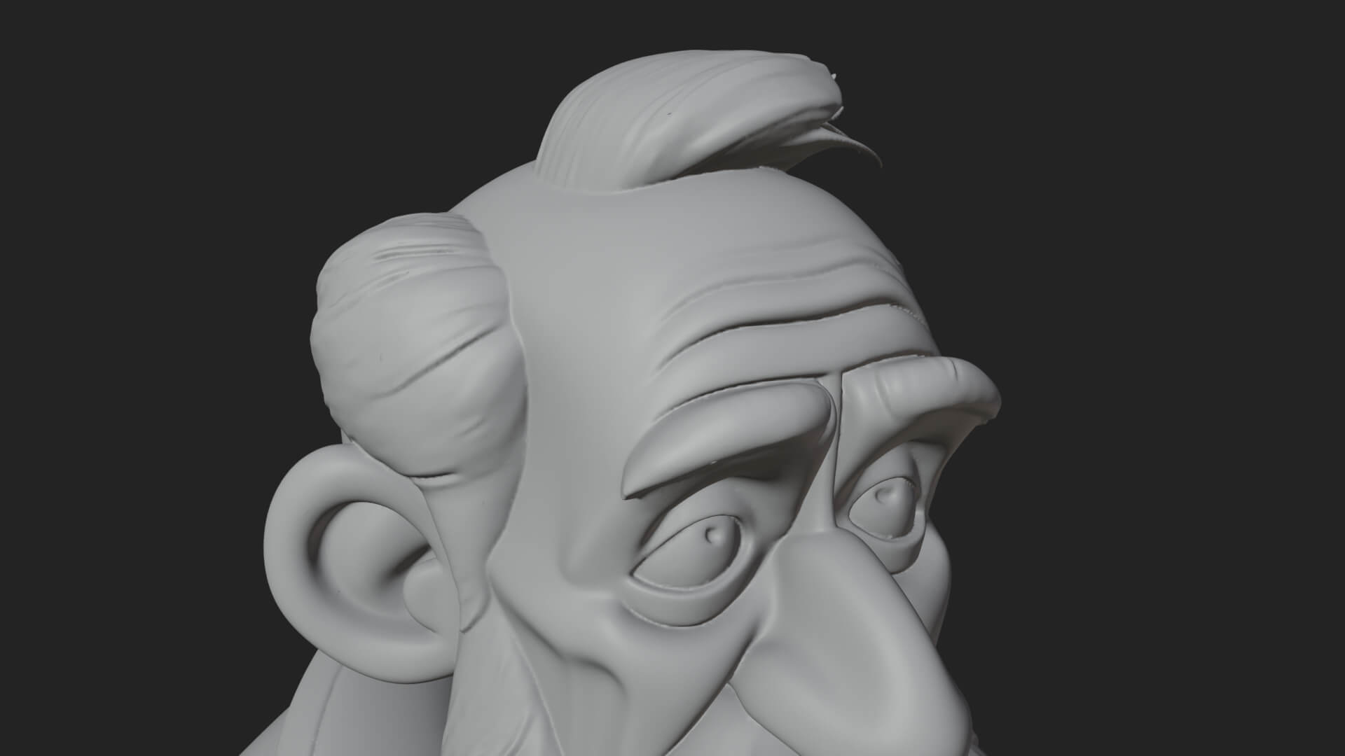 Old Man with Cane Statue Design 3 3D Print Model 3D Model