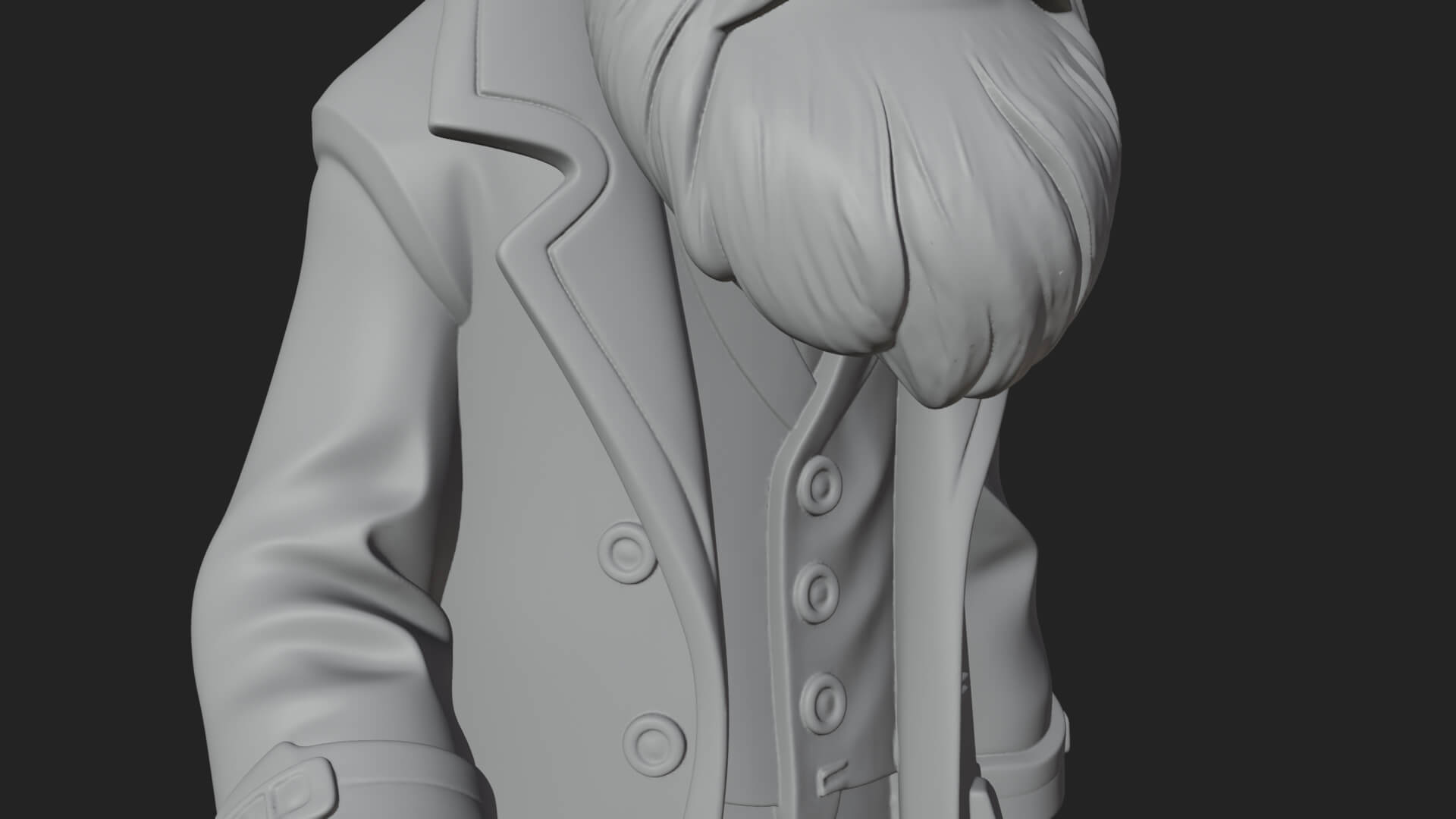 Old Man with Cane Statue Design 3 3D Print Model 3D Model