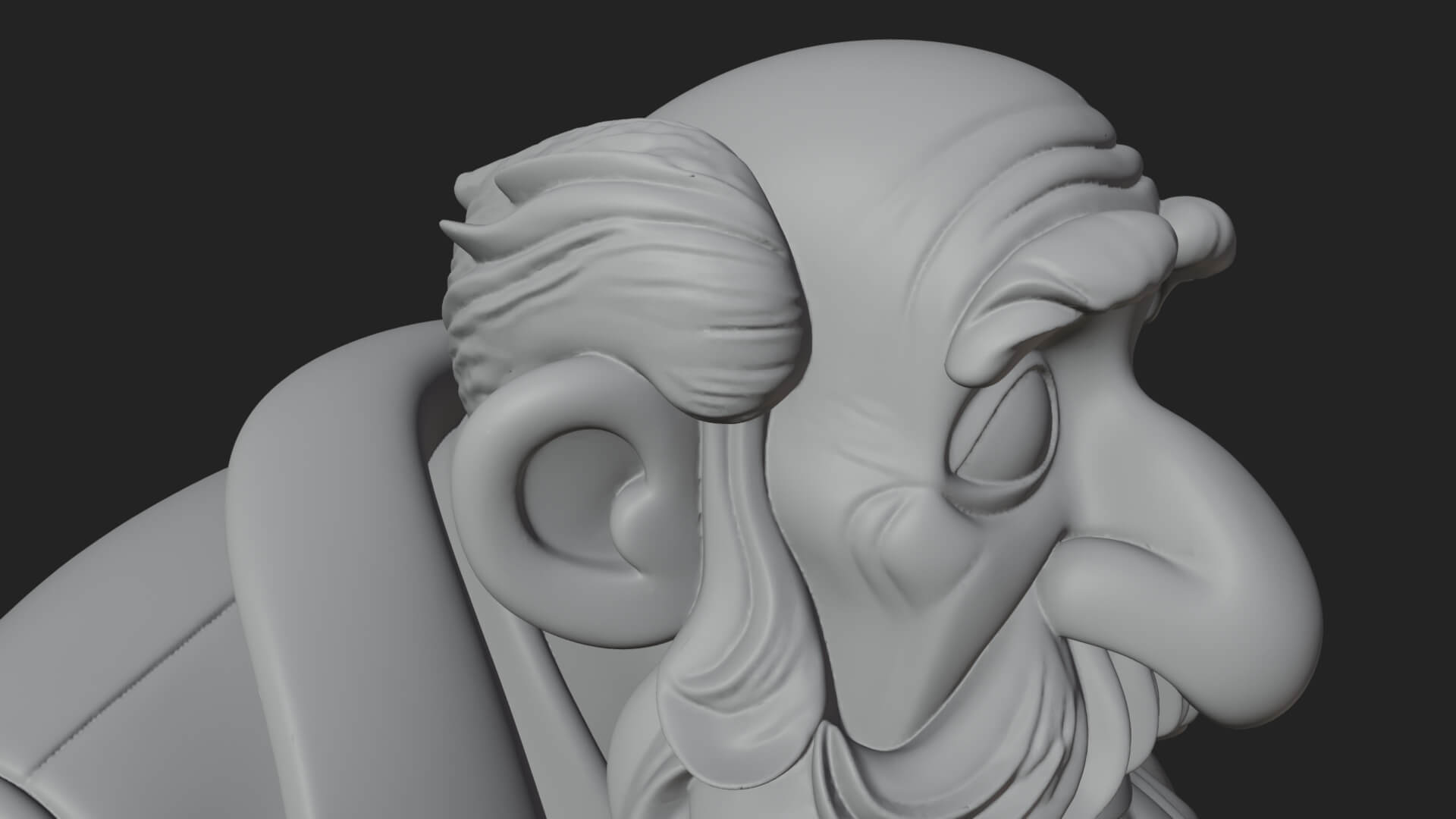 Old Man with Cane Statue Design 4 3D Print Model 3D Model