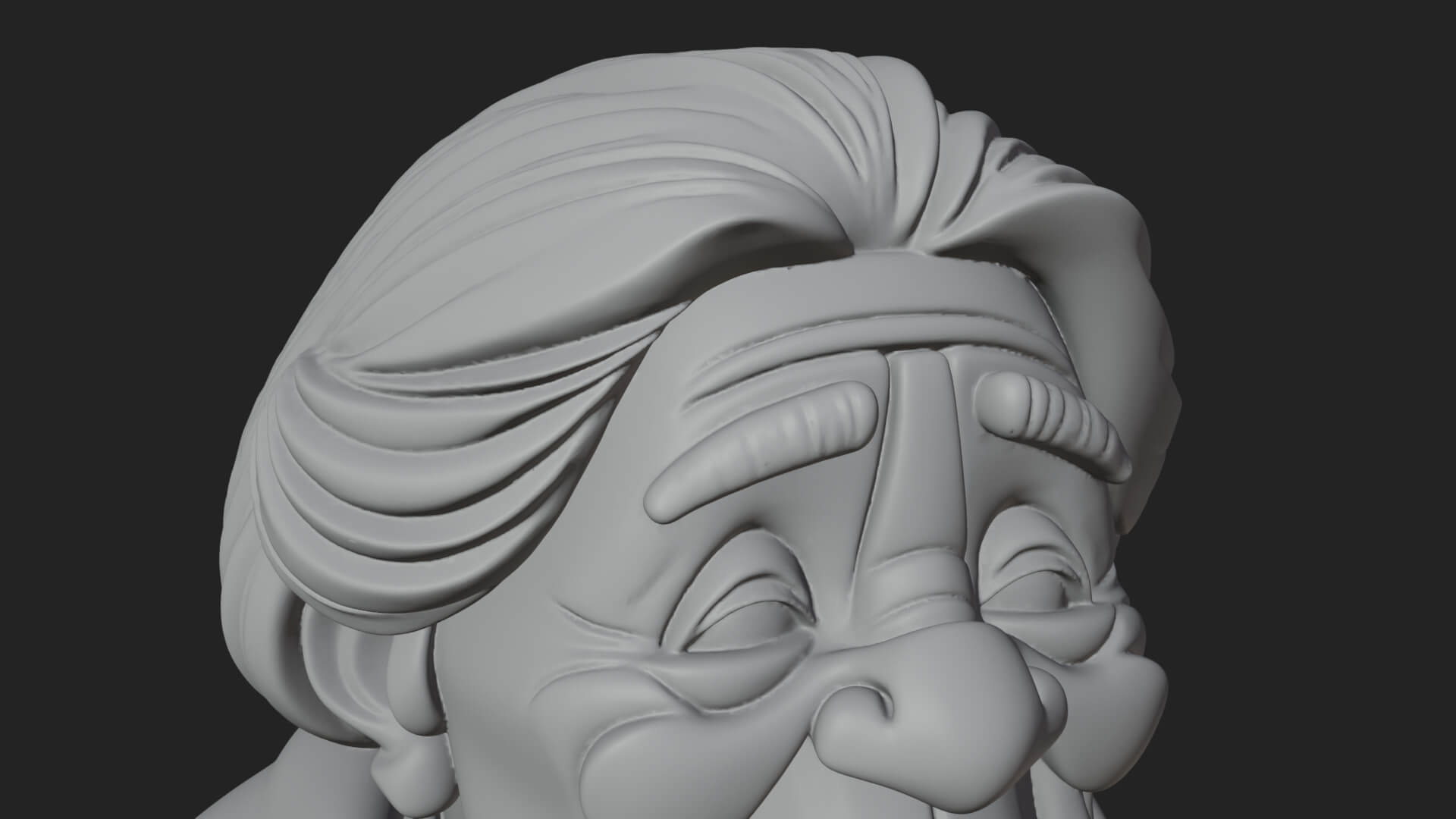 Old Woman with Shawl Statue Design 1 3D Print Model 3D Model
