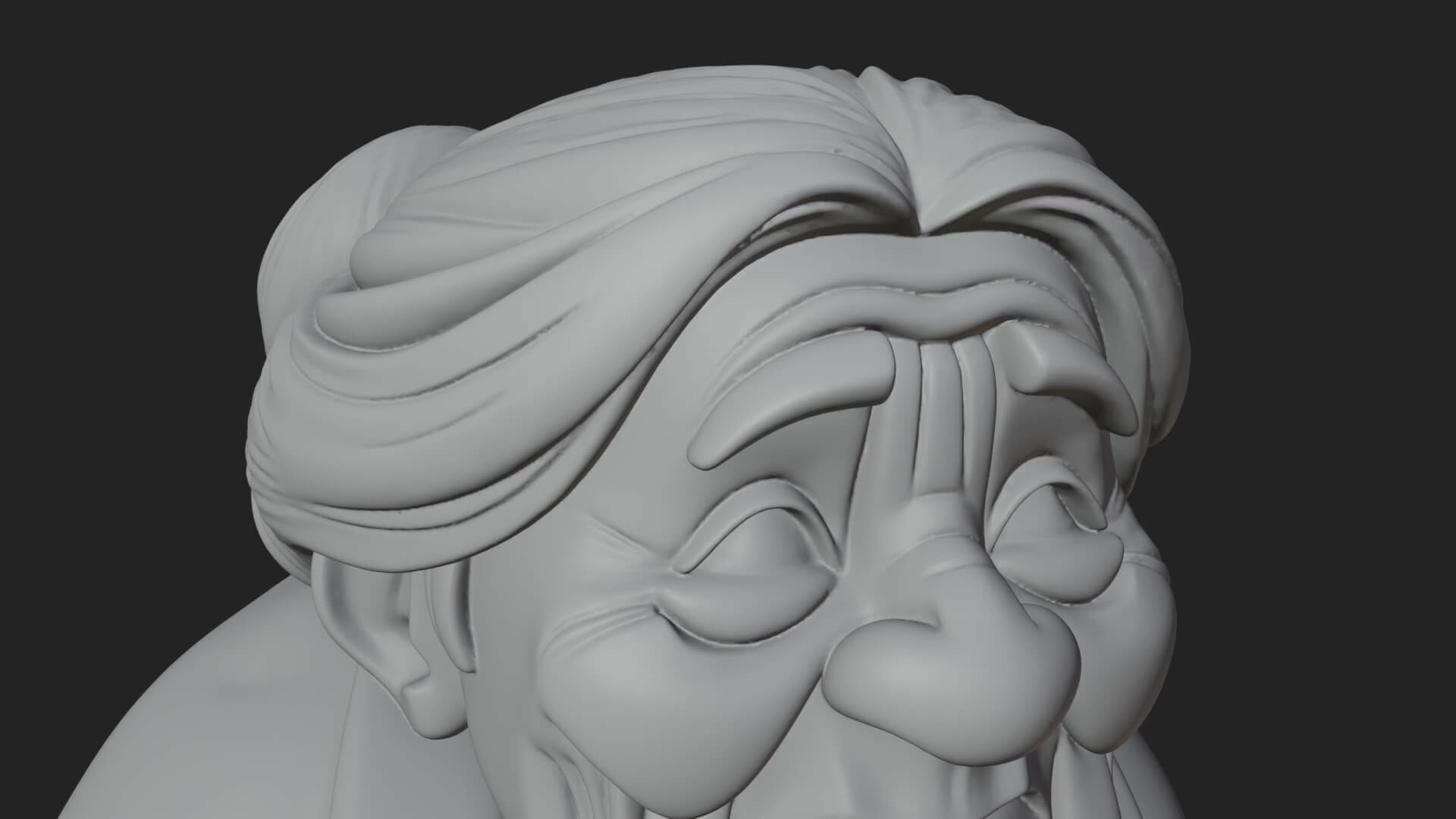Old Woman with Shawl Statue Design 2 3D Print Model 3D Model