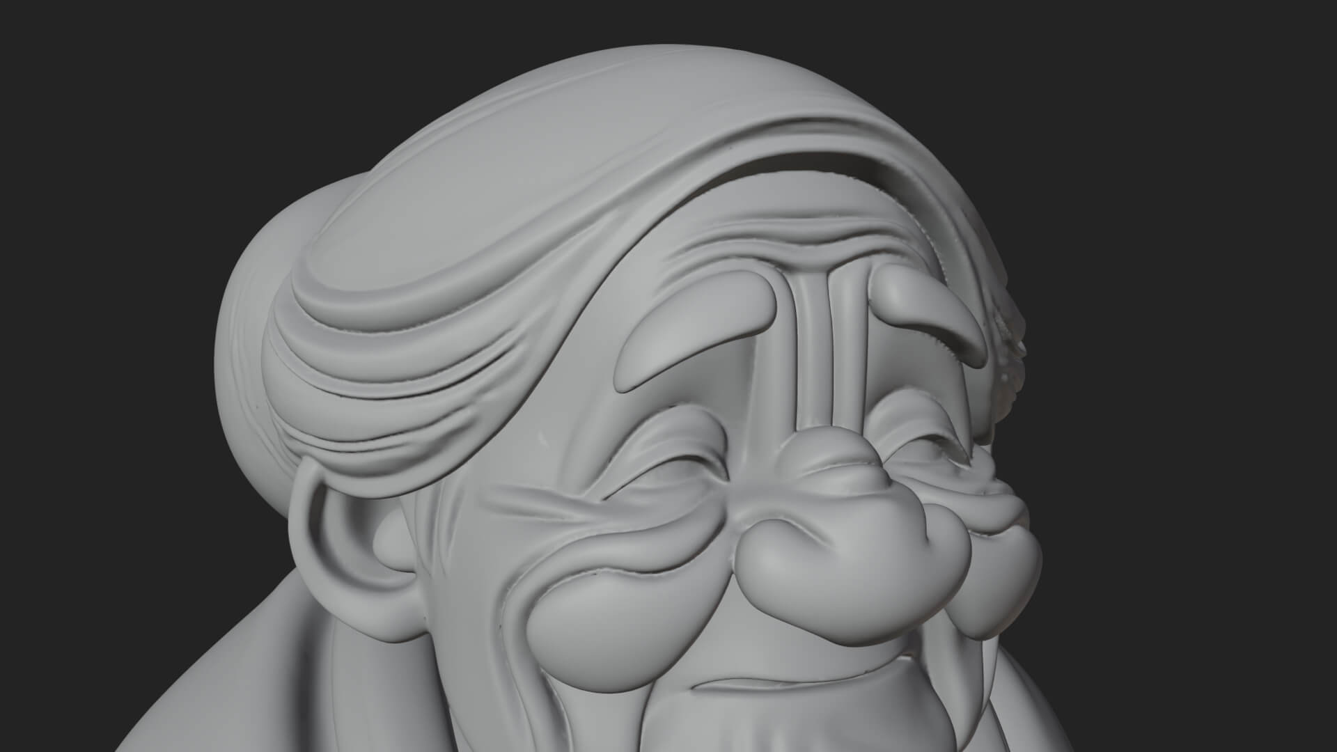 Old Woman with Shawl Statue Design 3 3D Print Model 3D Model