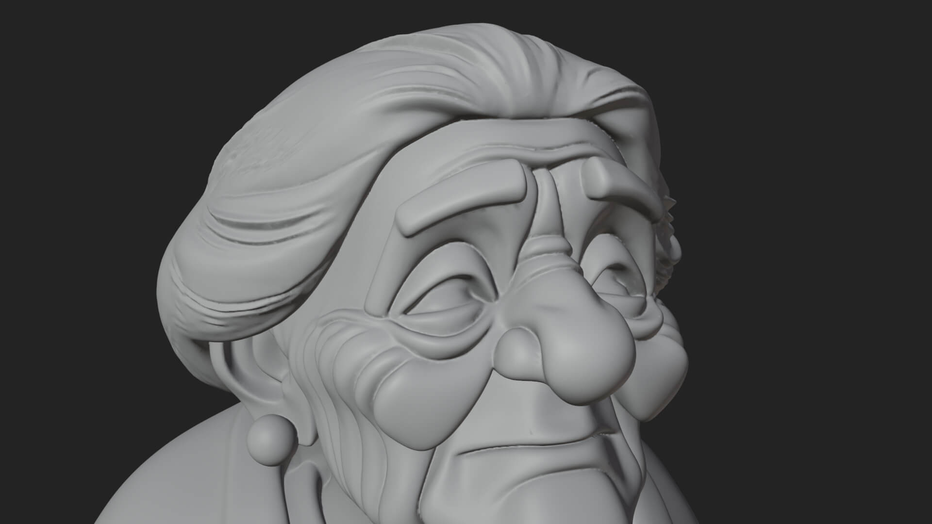 Old Woman with Shawl Statue Design 4 3D Print Model 3D Model