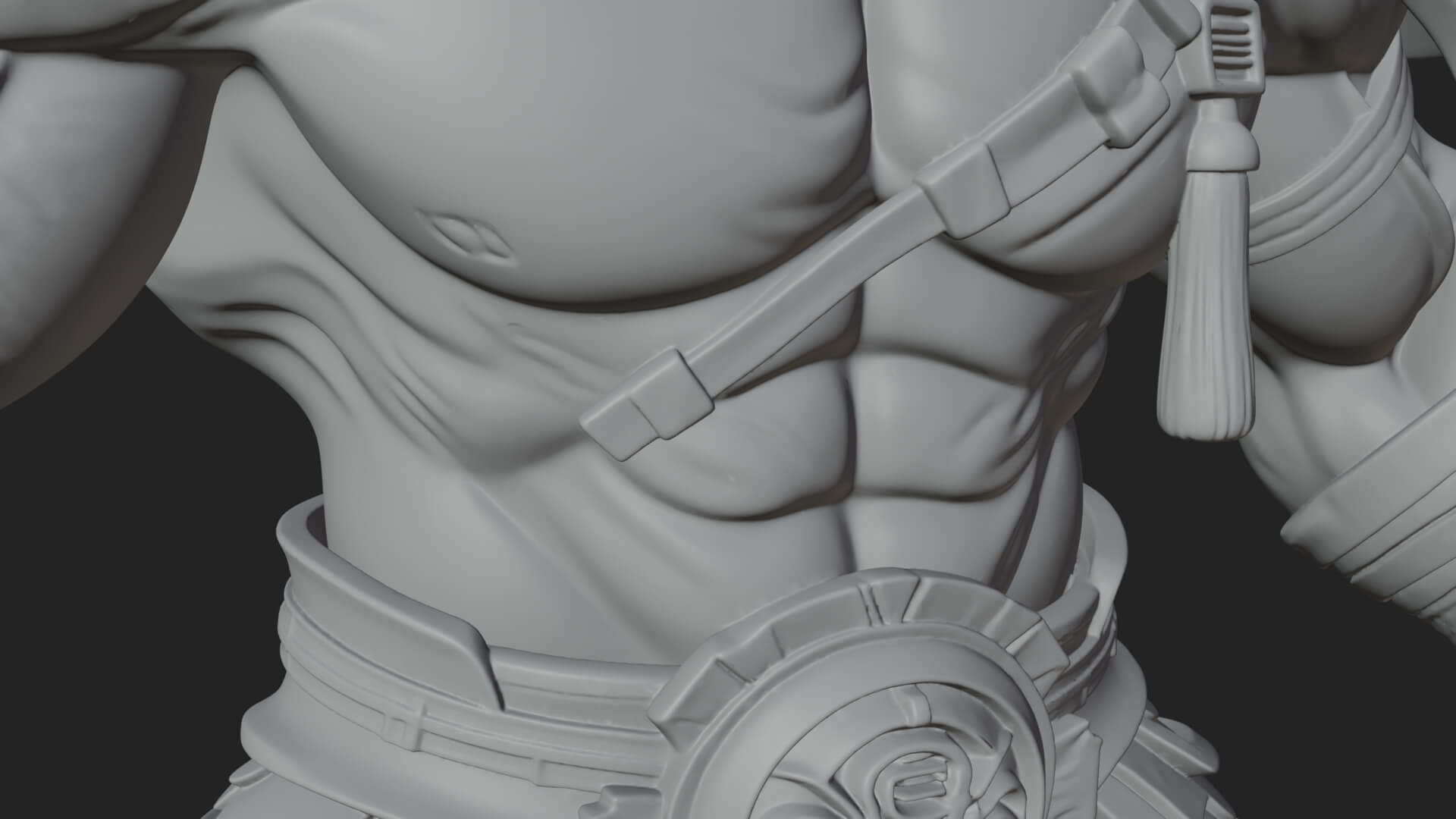 One-Eyed Ogre Brute Statue Design 1 3D Print Model 3D Model