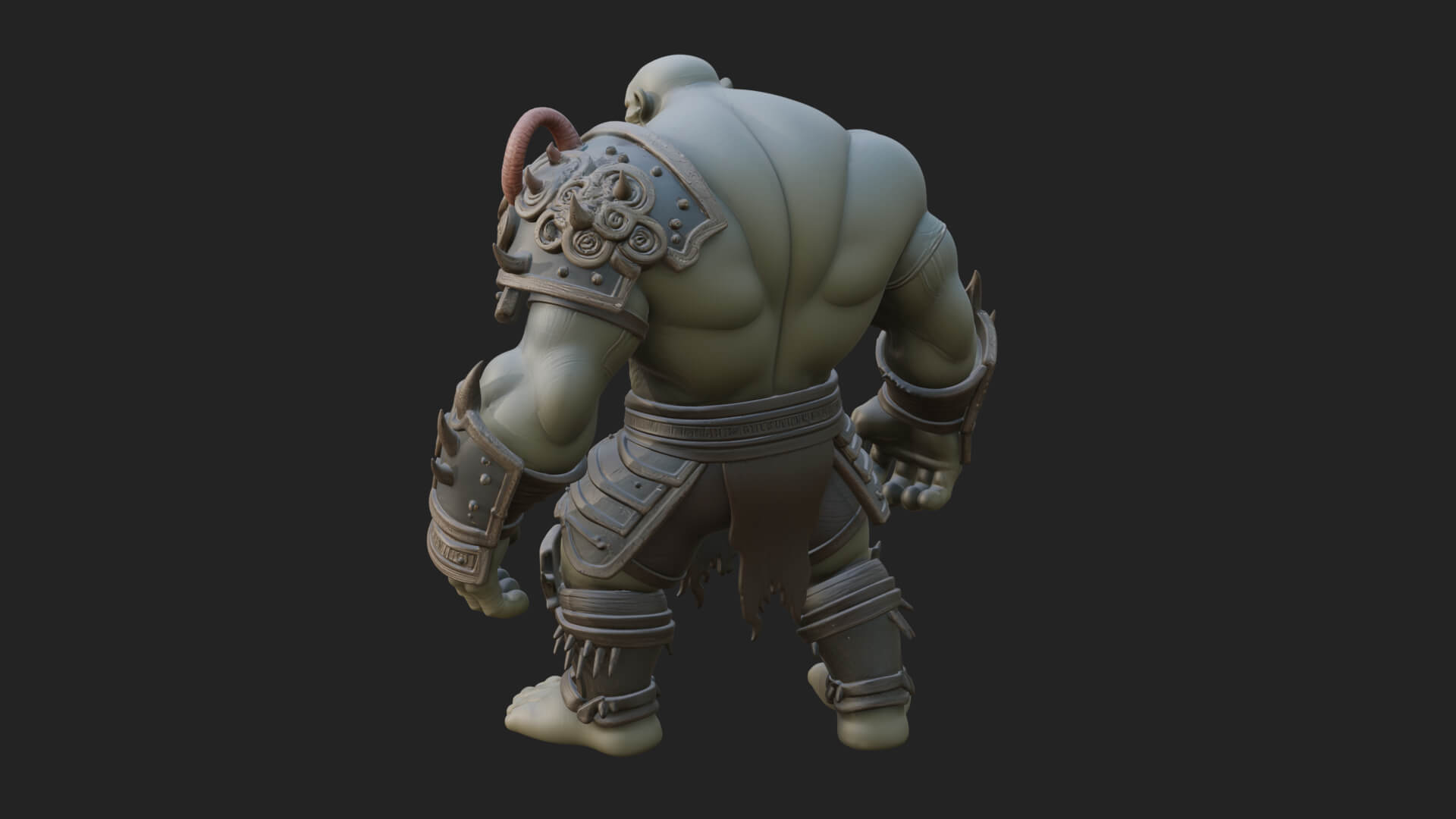 One-Eyed Ogre Brute Statue Design 2 3D Print Model 3D Model