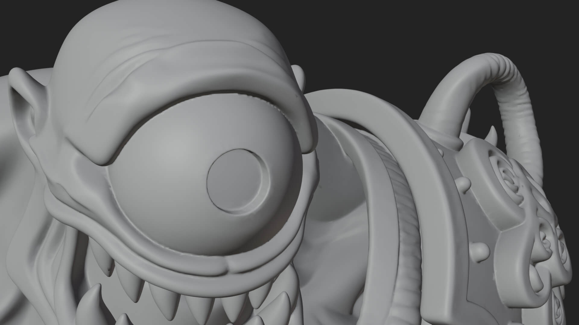 One-Eyed Ogre Brute Statue Design 2 3D Print Model 3D Model
