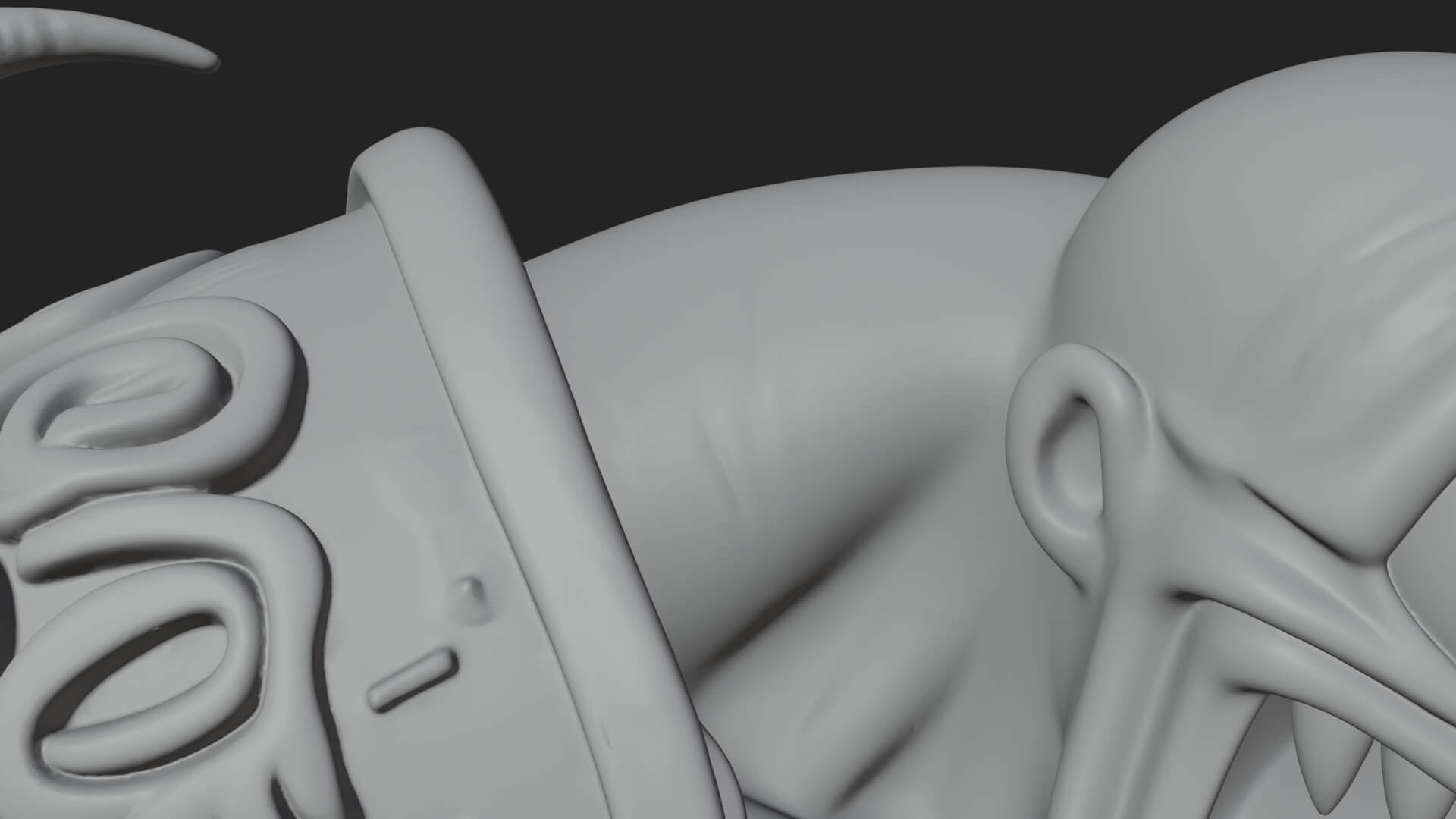 One-Eyed Ogre Brute Statue Design 3 3D Print Model 3D Model