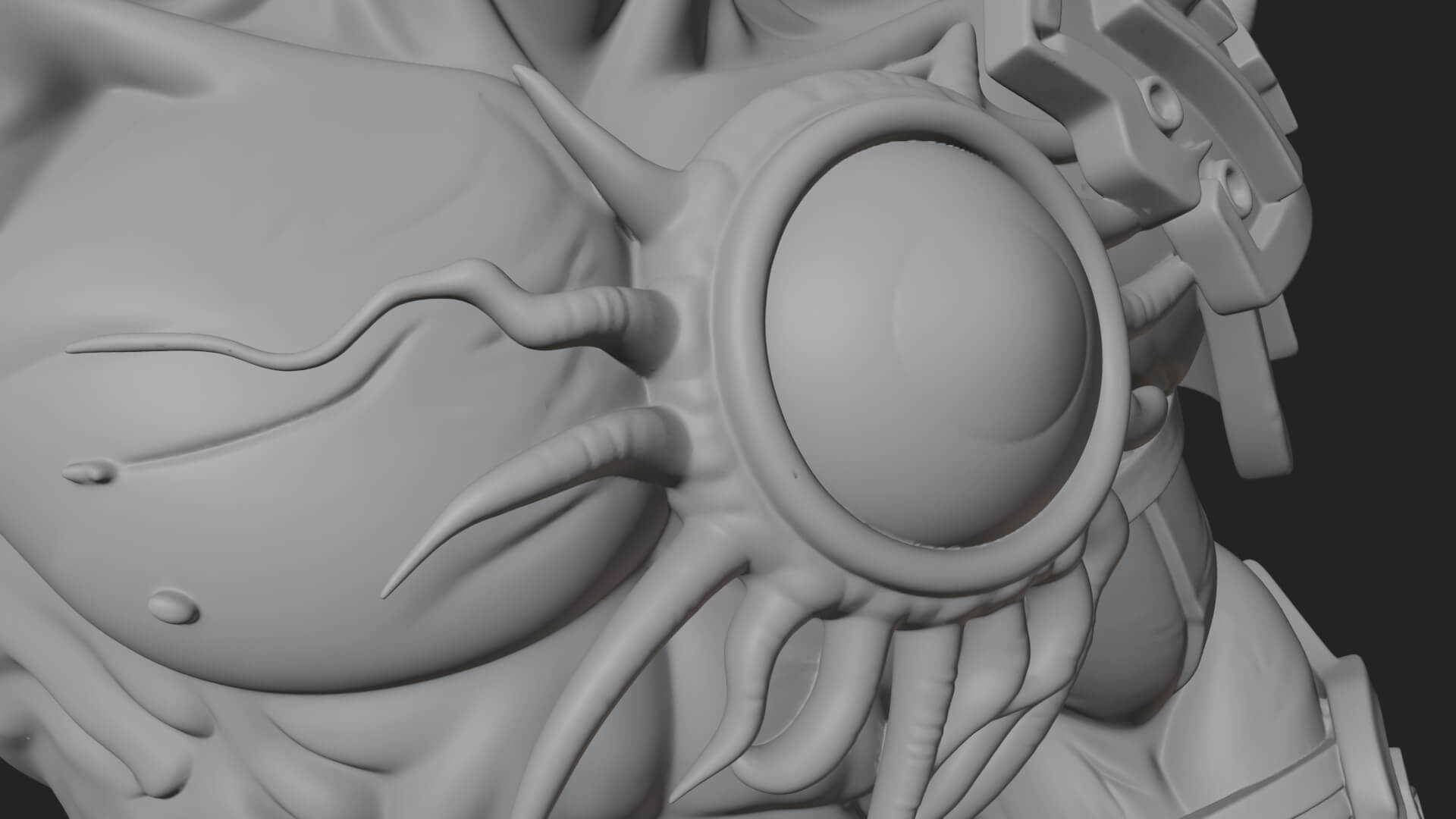 One-Eyed Ogre Brute Statue Design 4 3D Print Model 3D Model