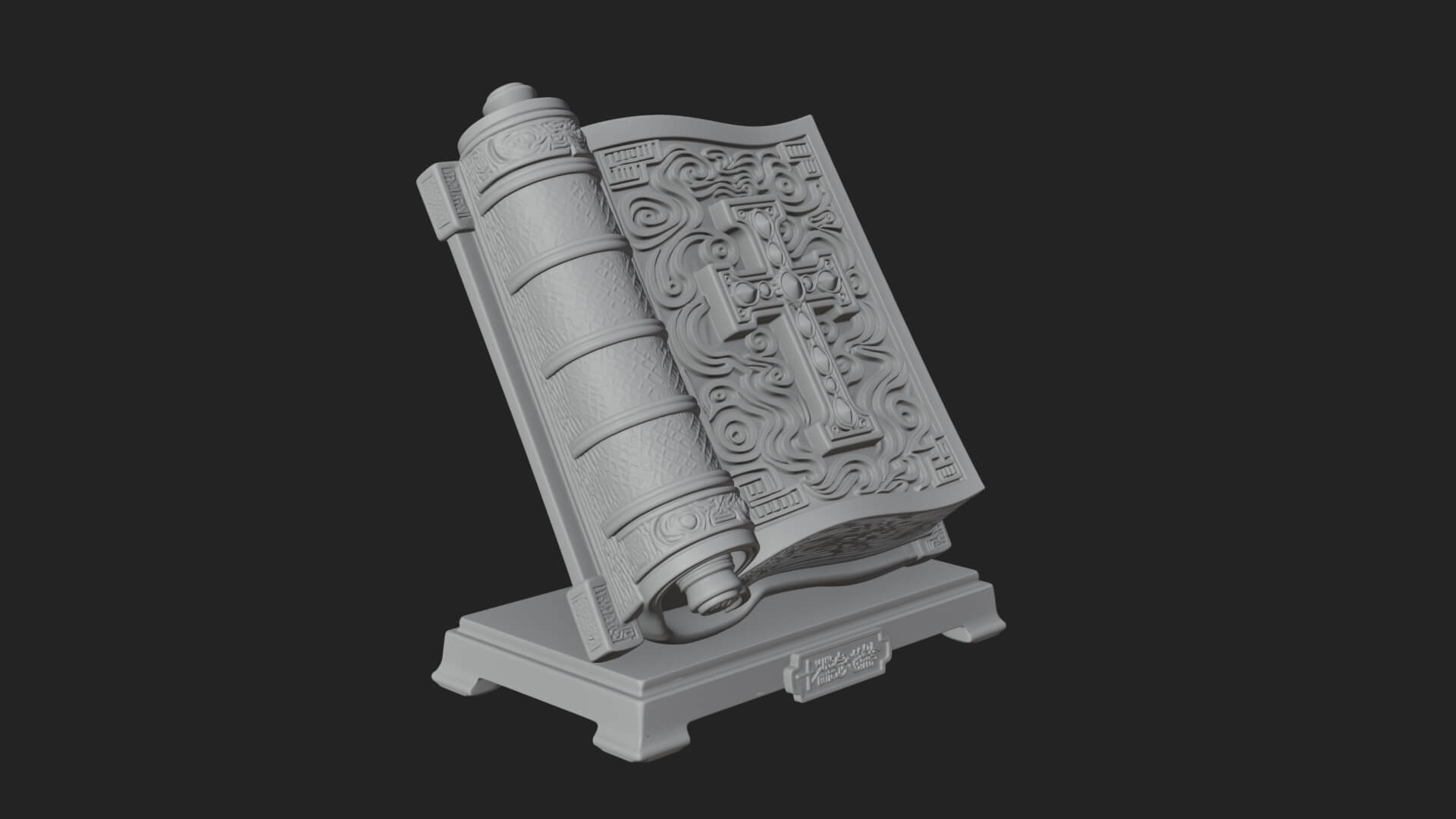 Open Scripture Book Model Design 1 3D Print Model 3D Model