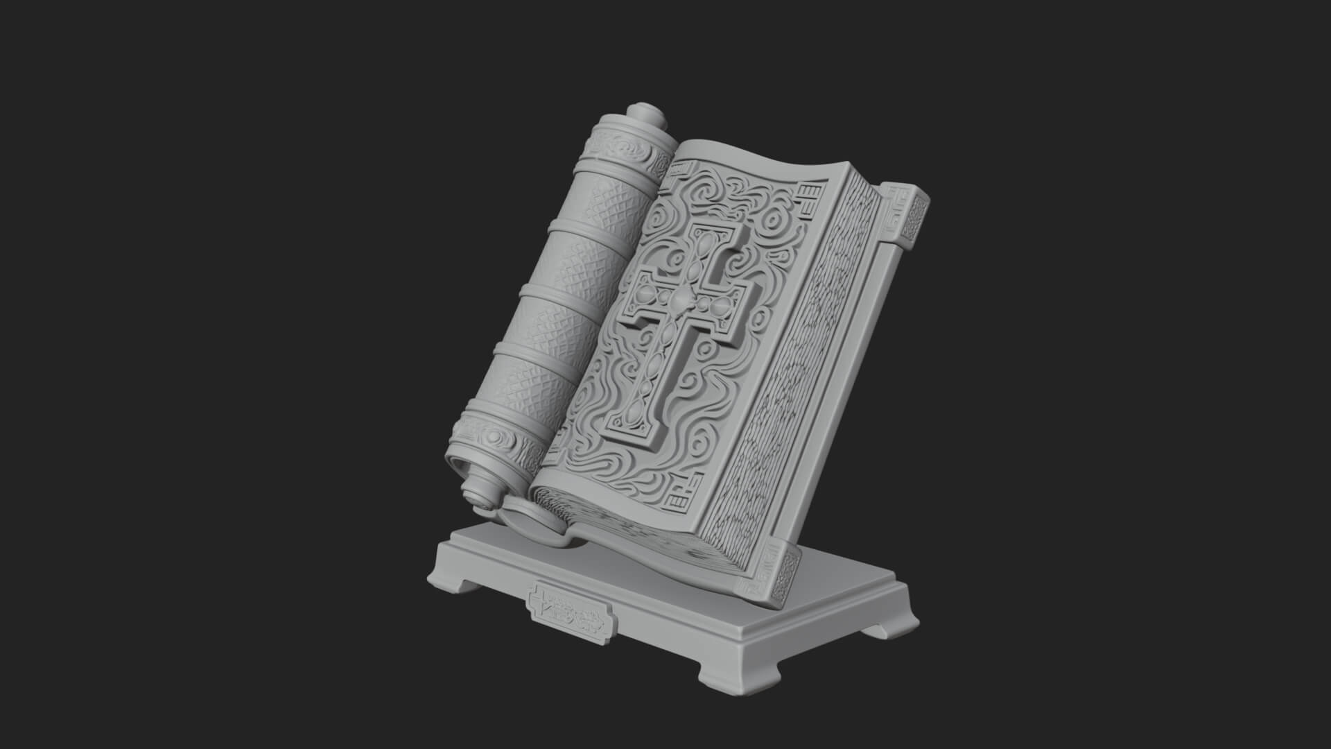 Open Scripture Book Model Design 1 3D Print Model 3D Model