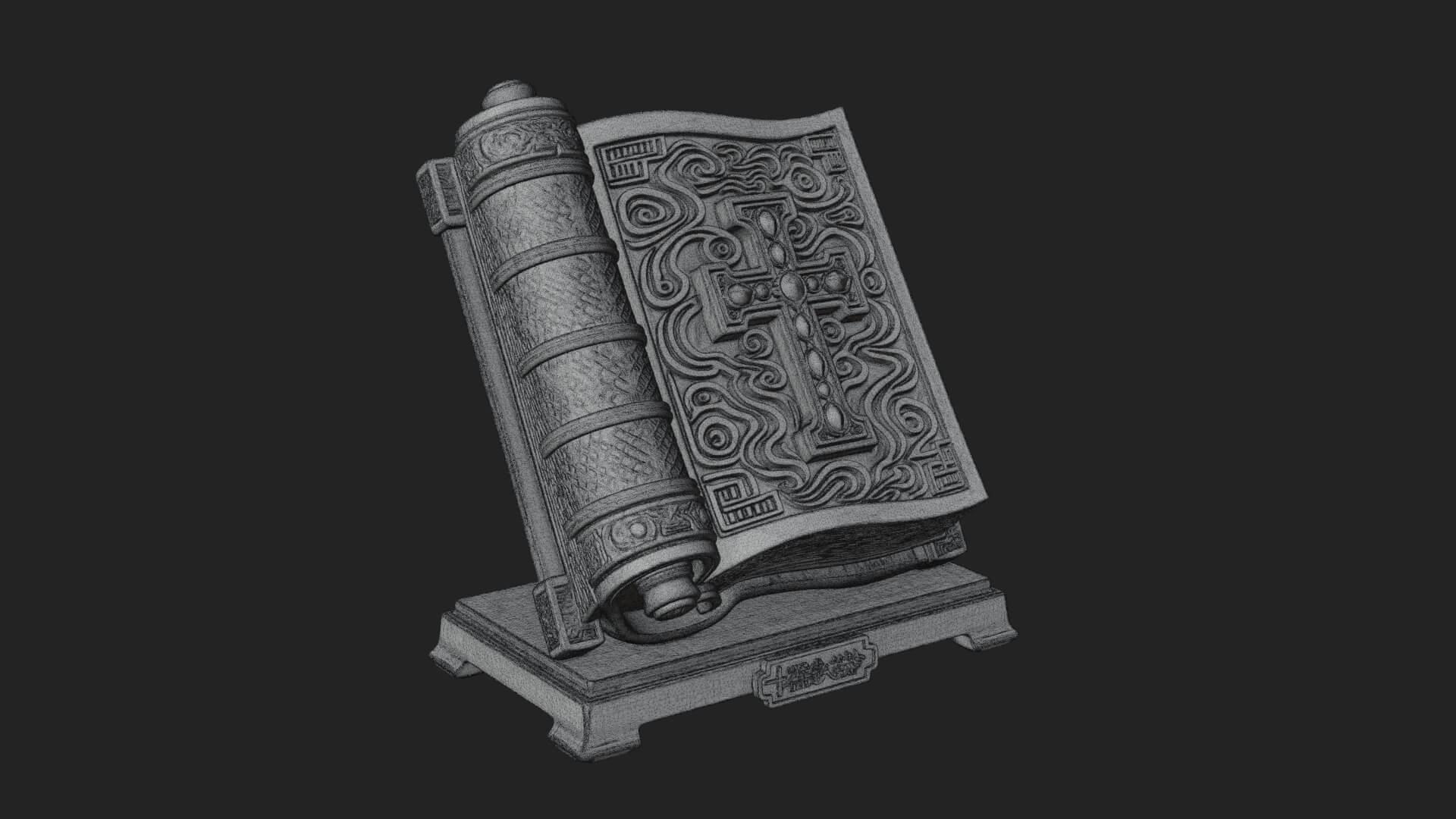 Open Scripture Book Model Design 1 3D Print Model 3D Model