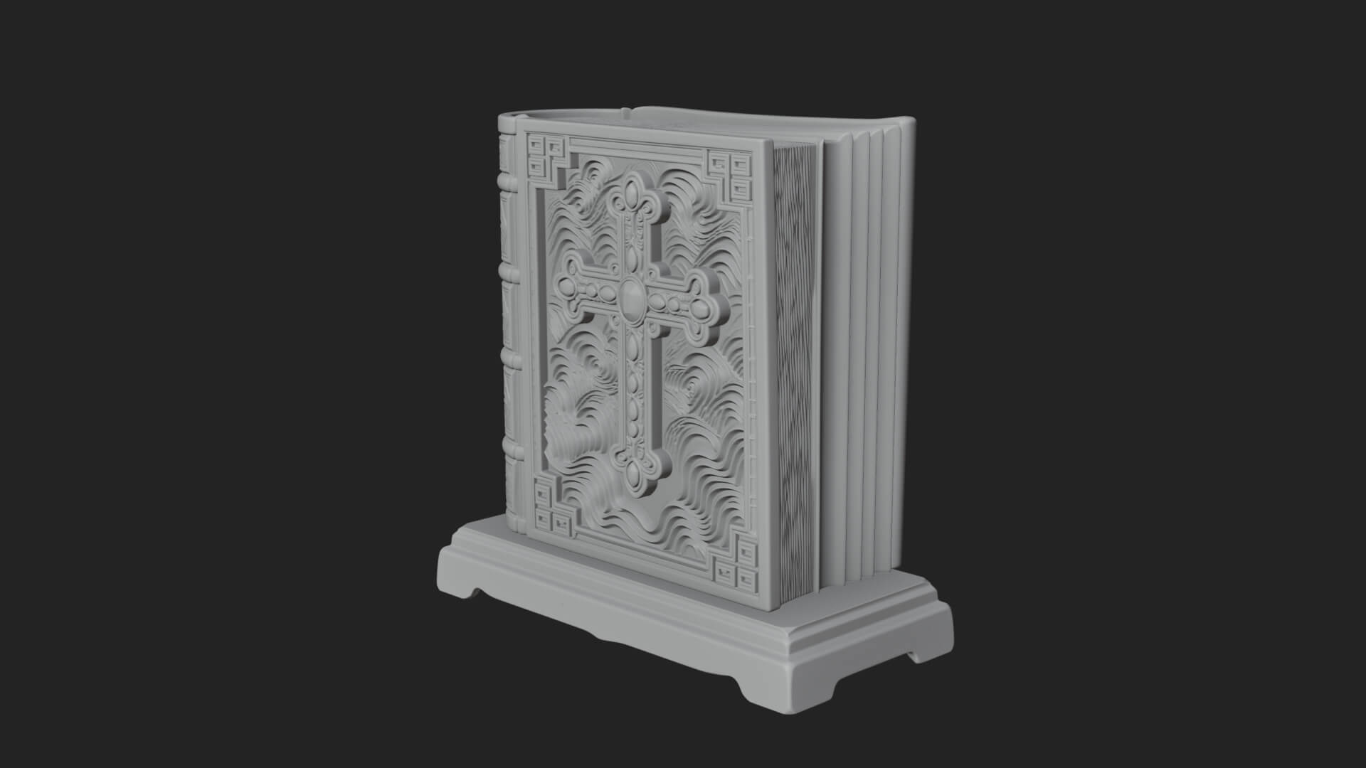 Open Scripture Book Model Design 2 3D Print Model 3D Model