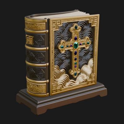 Open Scripture Book Model Design 2 3D Print Model