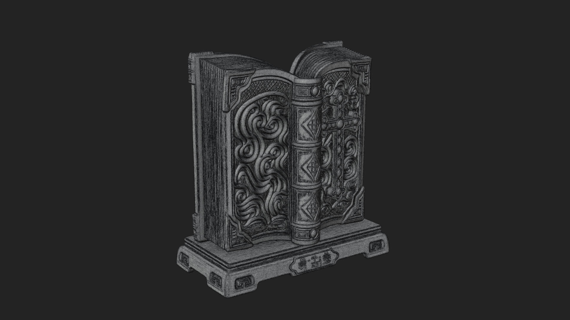 Open Scripture Book Model Design 3 3D Print Model 3D Model