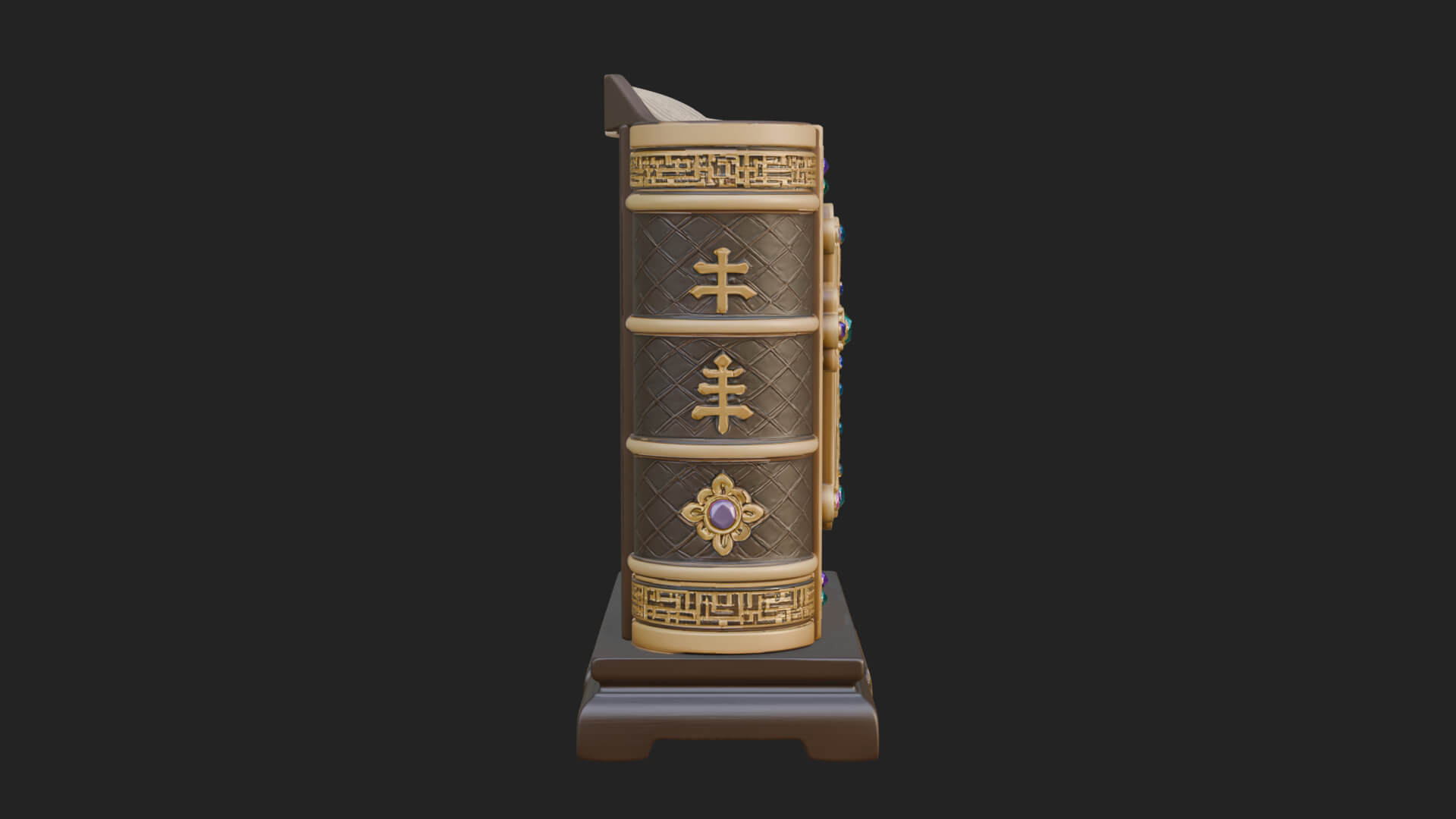 Open Scripture Book Model Design 4 3D Print Model 3D Model