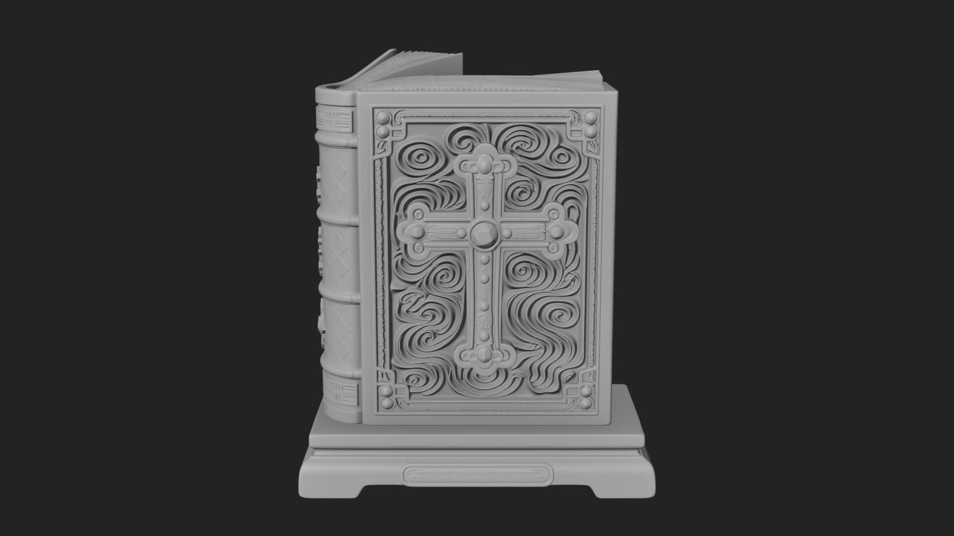 Open Scripture Book Model Design 4 3D Print Model 3D Model