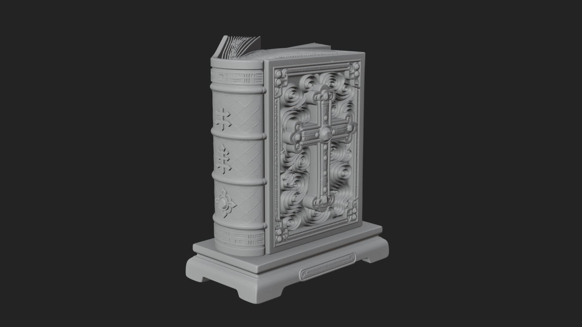 Open Scripture Book Model Design 4 3D Print Model 3D Model