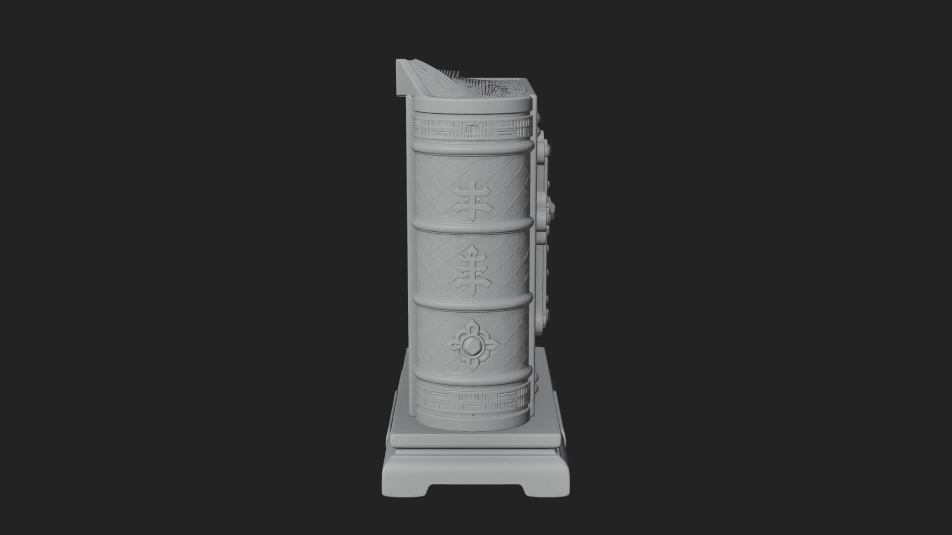 Open Scripture Book Model Design 4 3D Print Model 3D Model