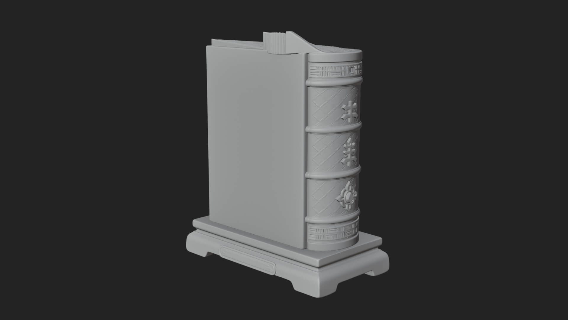 Open Scripture Book Model Design 4 3D Print Model 3D Model