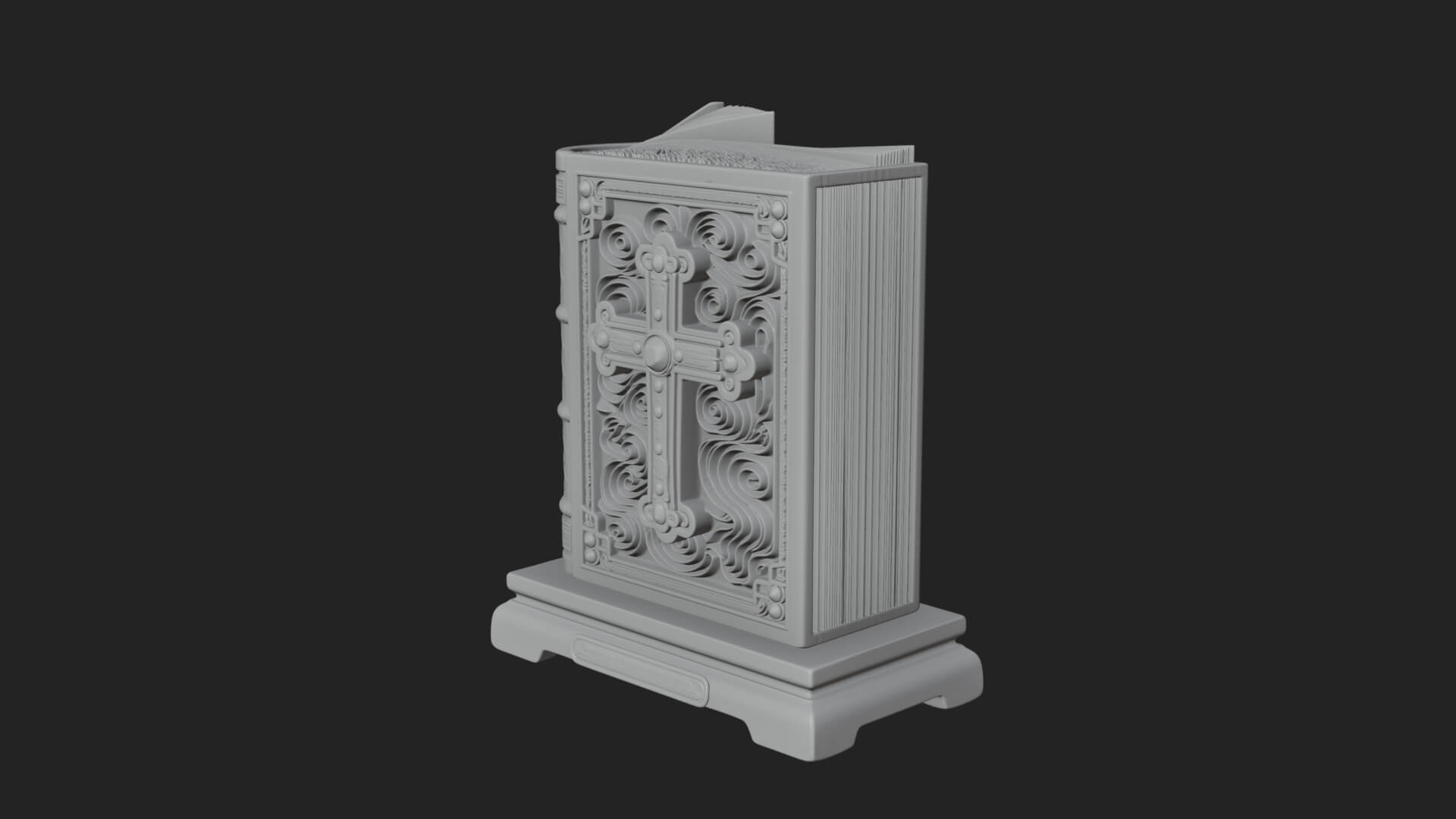 Open Scripture Book Model Design 4 3D Print Model 3D Model