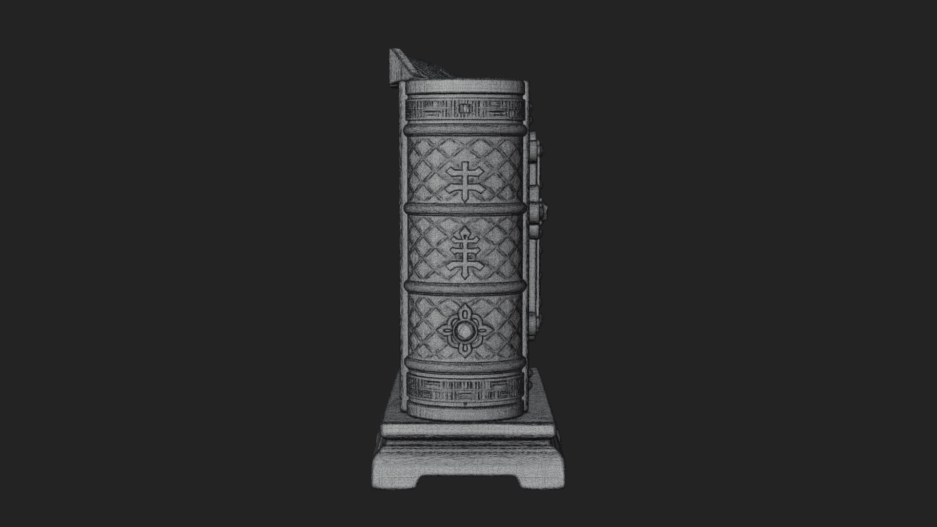 Open Scripture Book Model Design 4 3D Print Model 3D Model