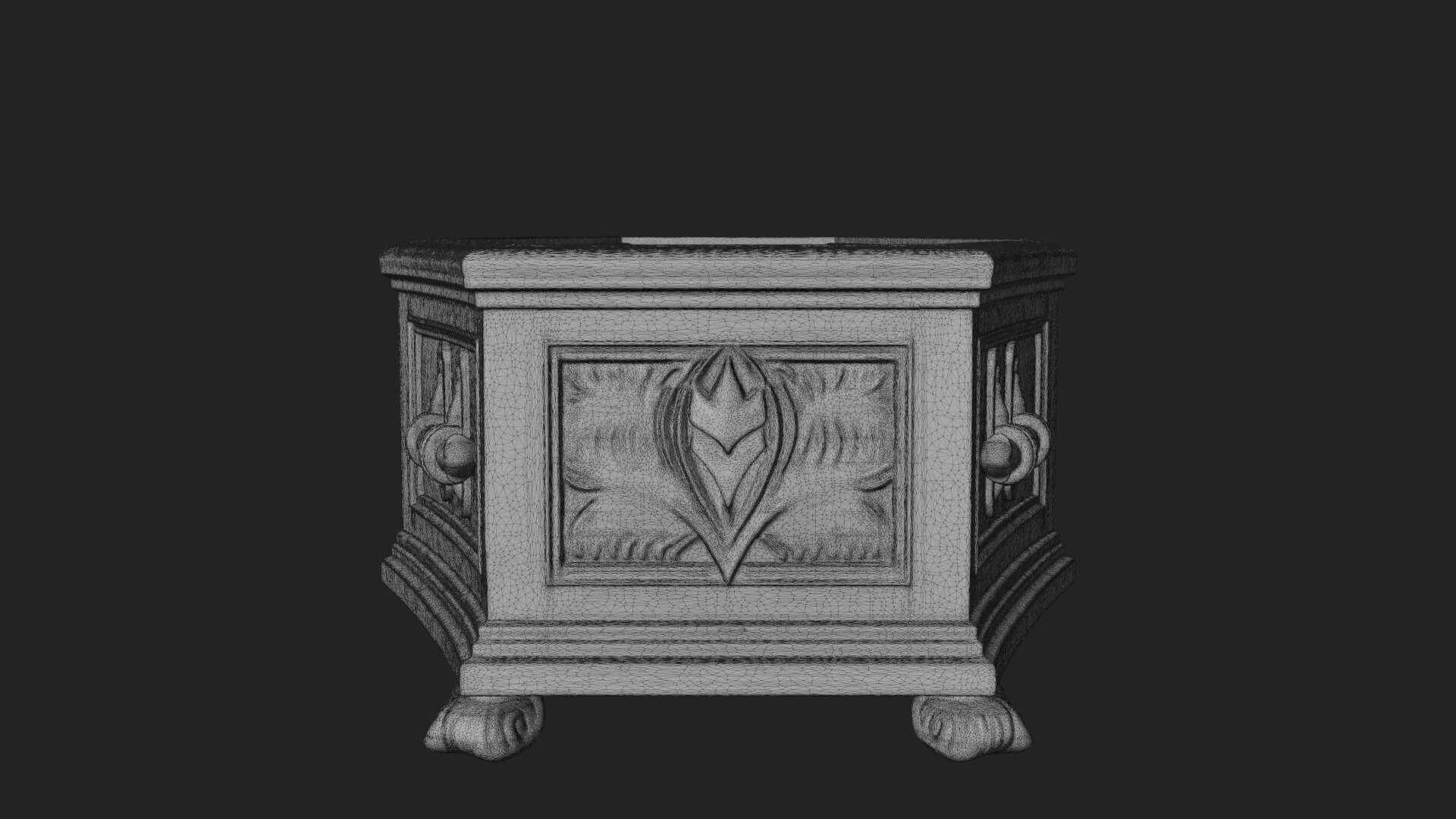 Open Wooden Coffin Model Design 4 3D Print Model 3D Model